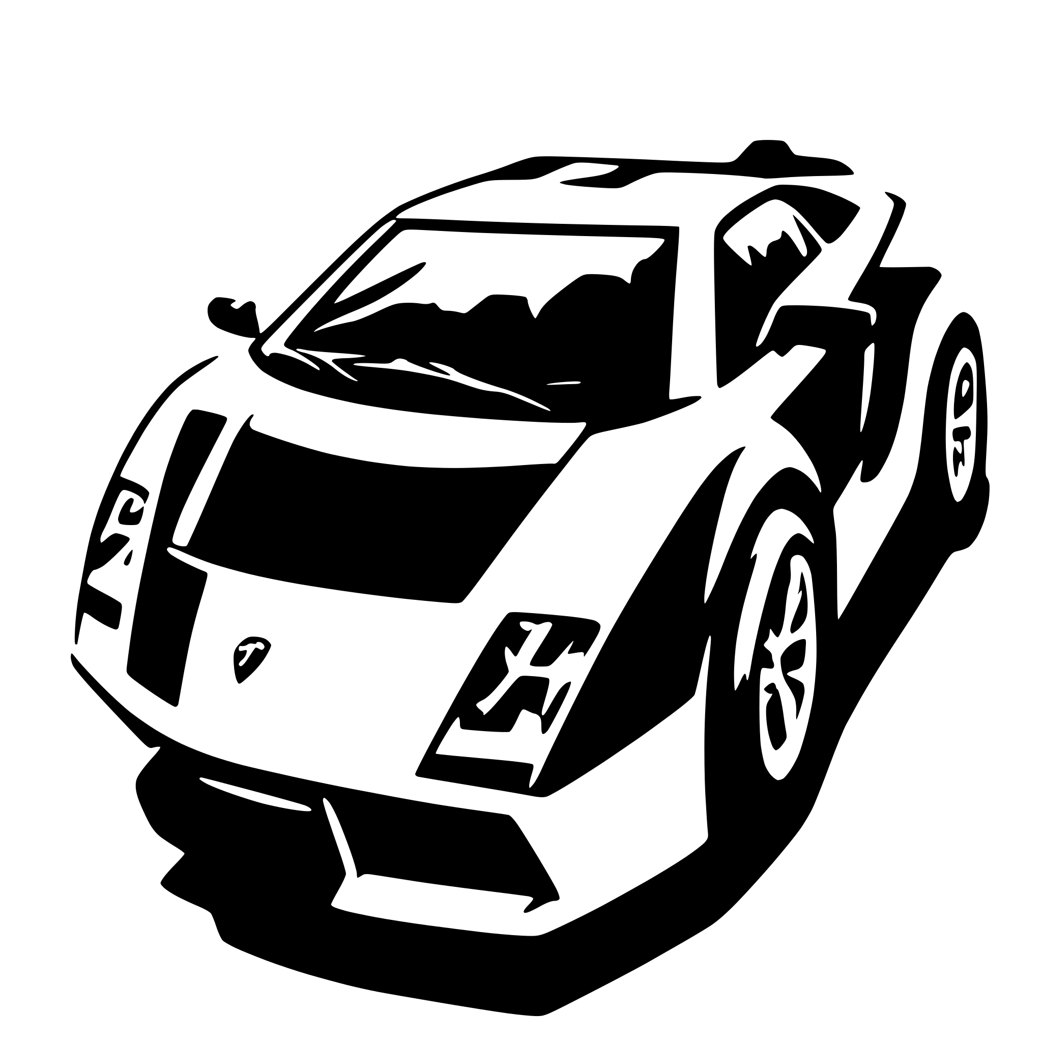 AI-generated SVG of a lamborghini