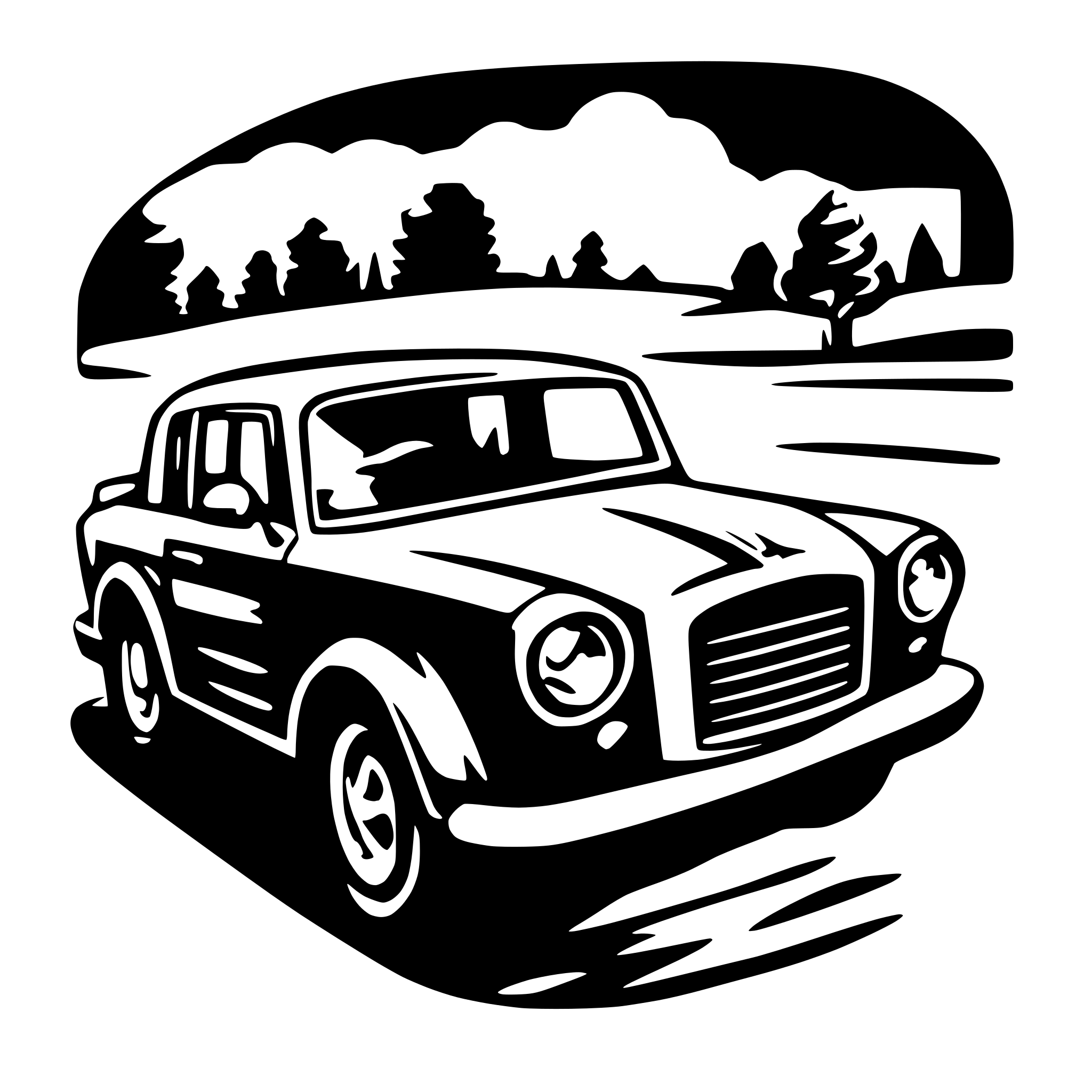 AI-generated SVG of 'car drive pick up^'