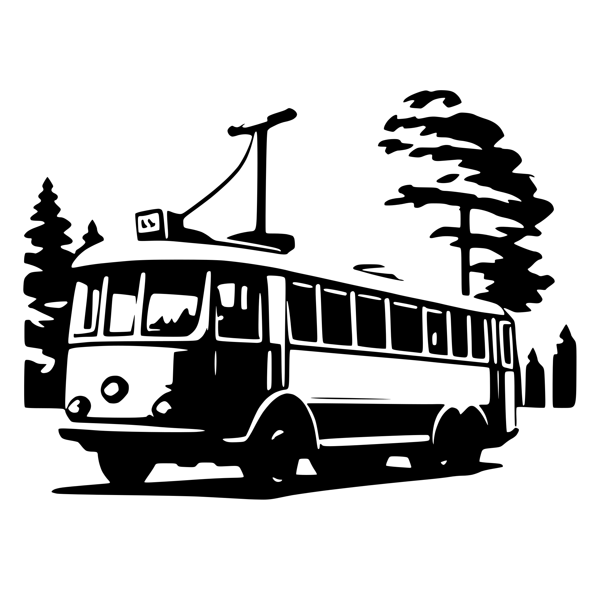 AI-generated SVG of a Trolleybus sideview