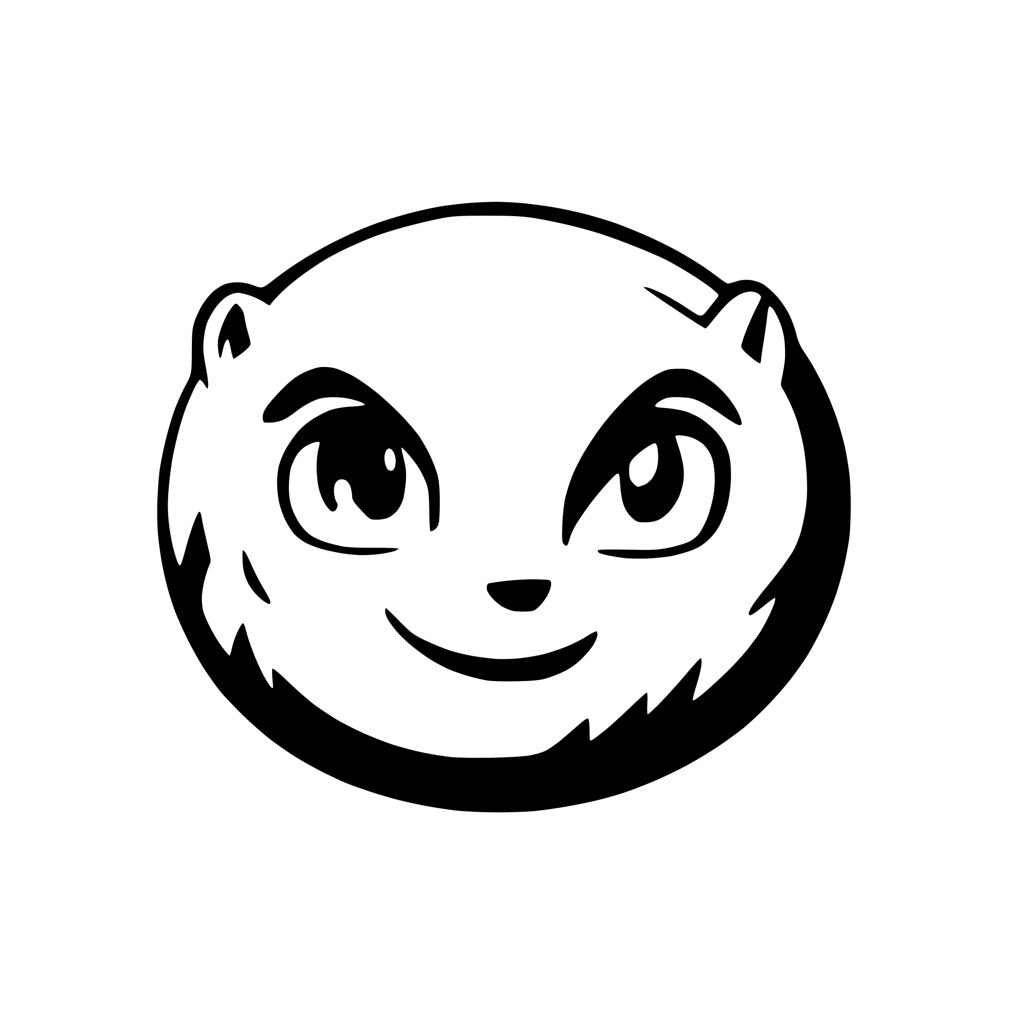 AI-generated SVG of a round firefox face