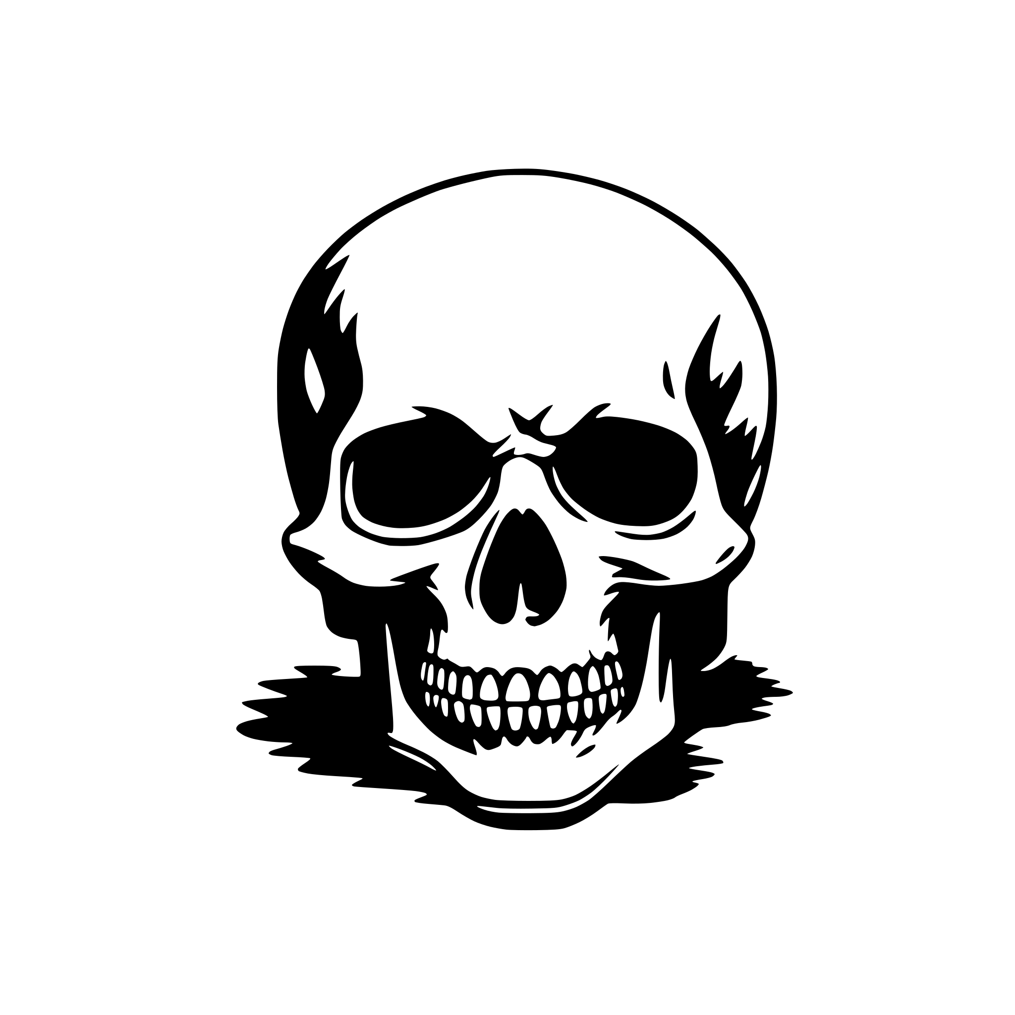 AI-generated SVG of a skull