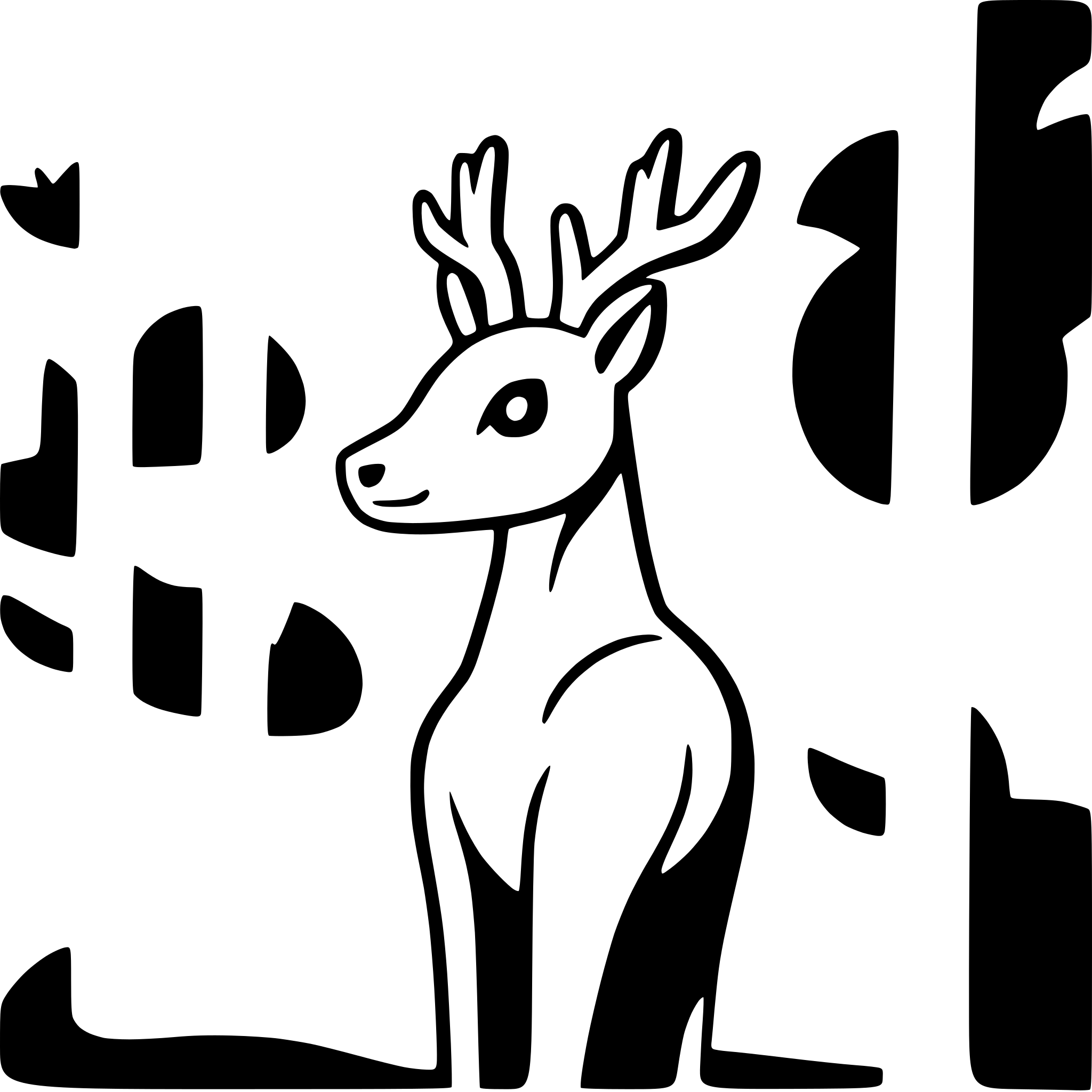 AI-generated SVG of a deer standing in forest