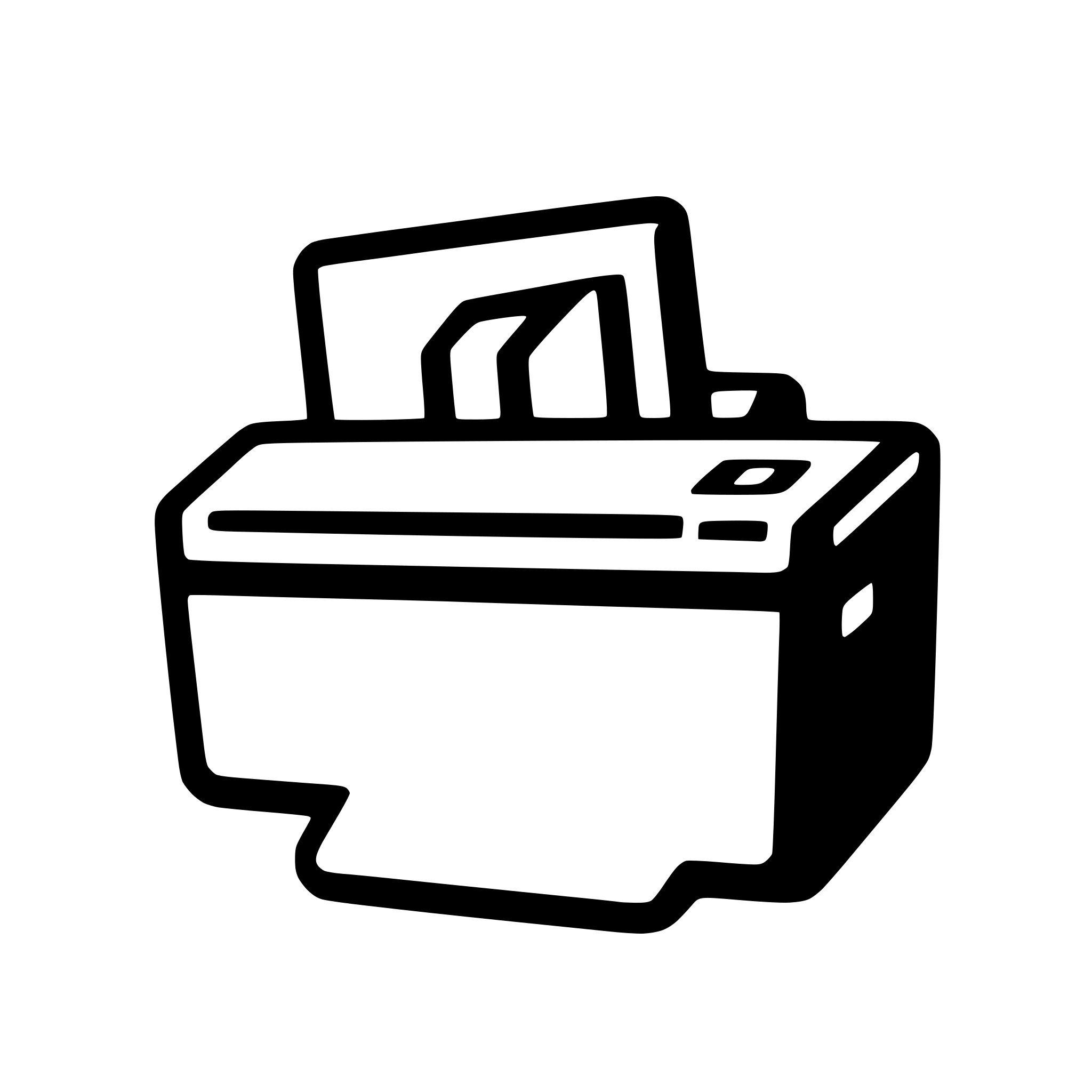 AI-generated SVG of 'printer ejecting paper'