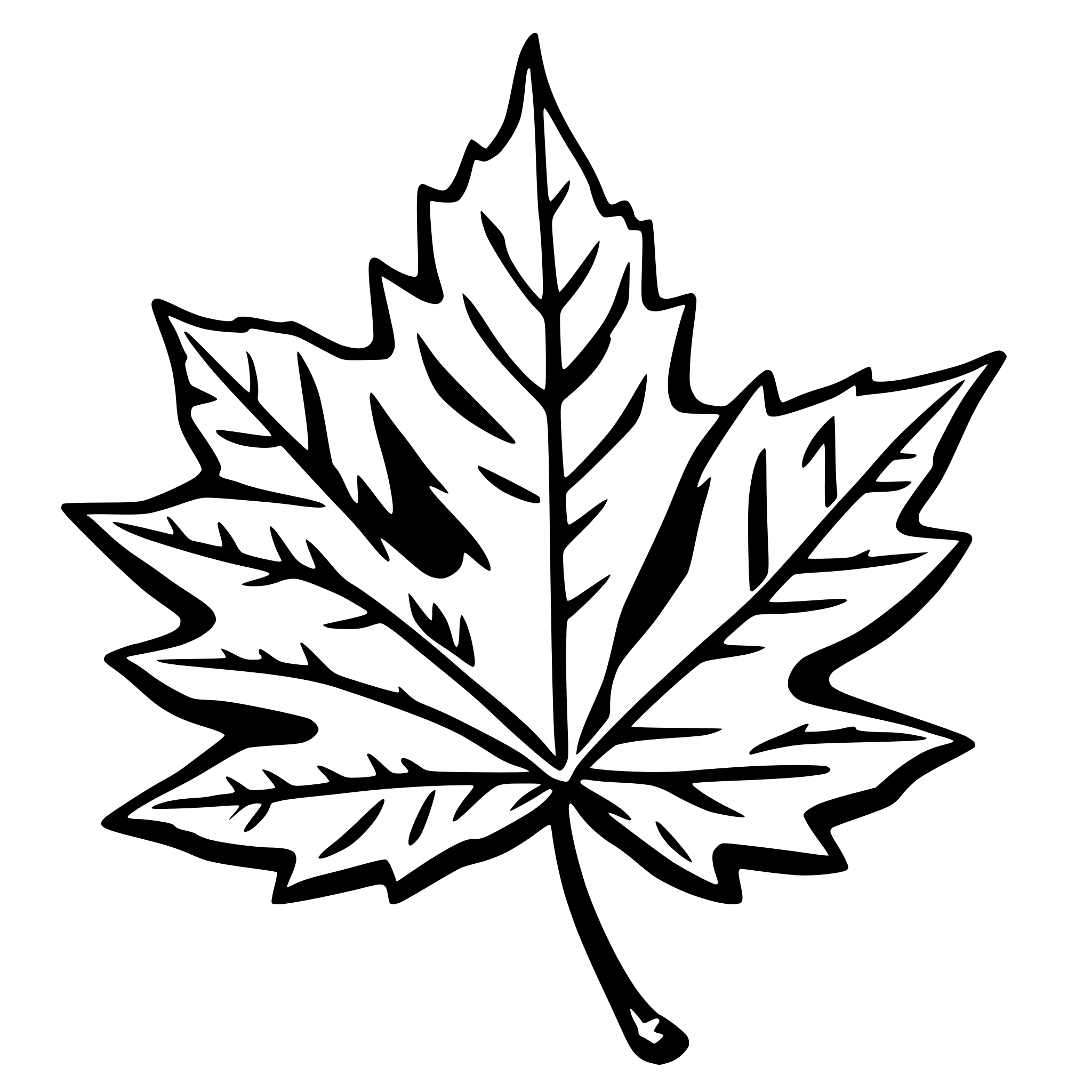 AI-generated SVG of 'maple leave'