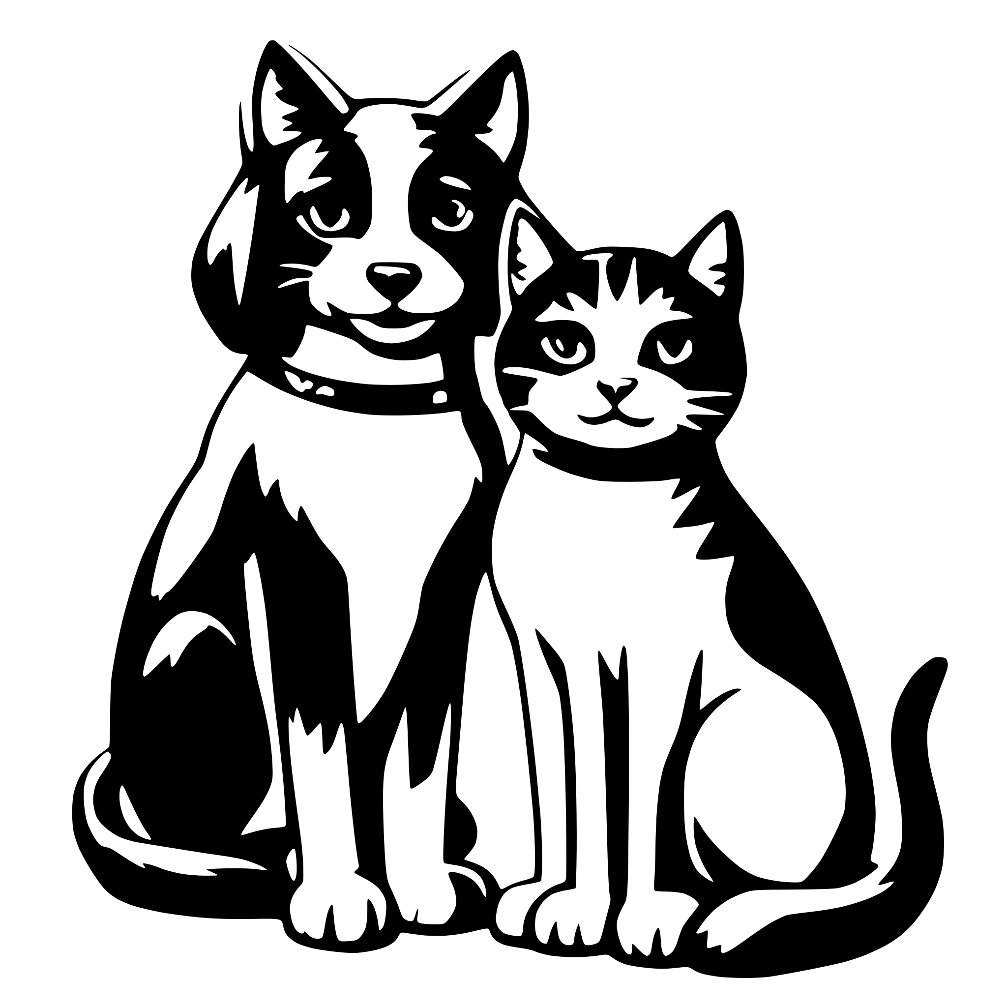 AI-generated SVG of 'cat and dog'