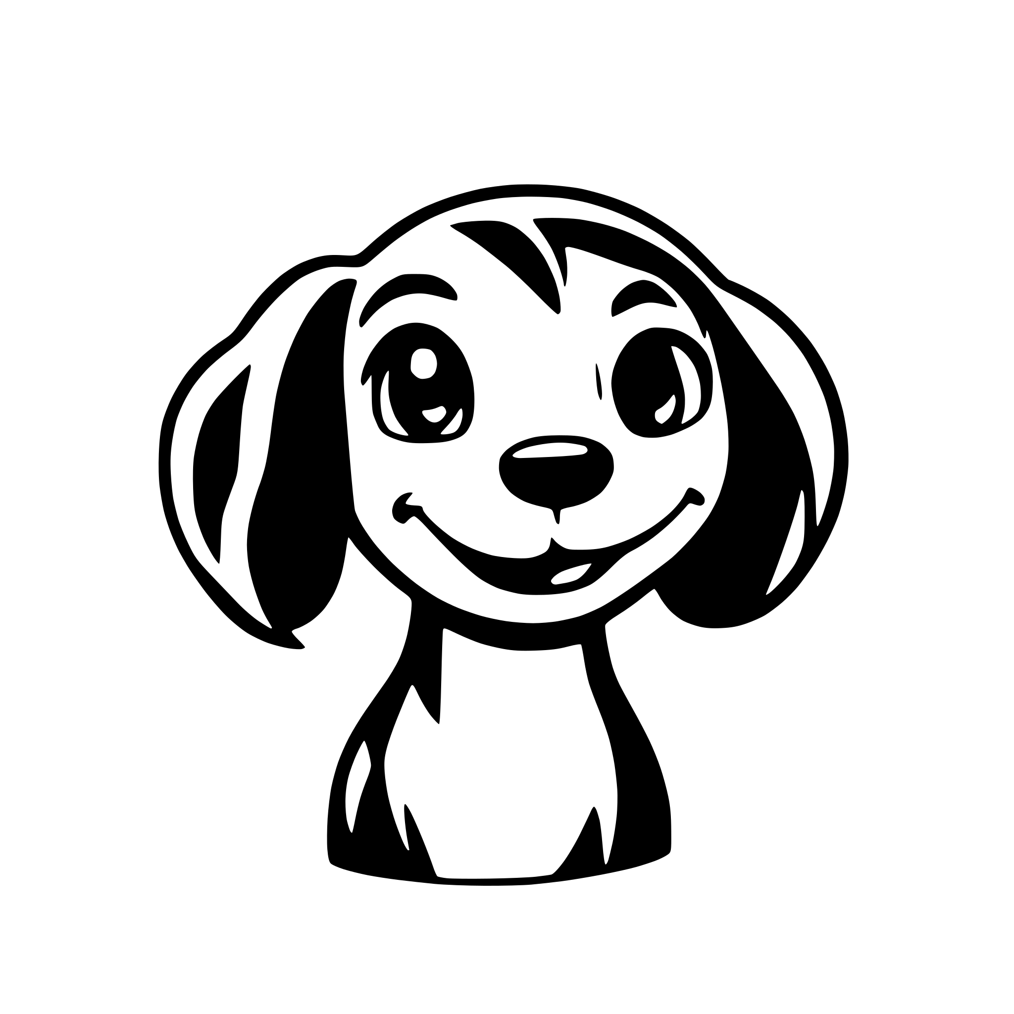 AI-generated SVG of a Happy, cartoon style wired hair dachshund.