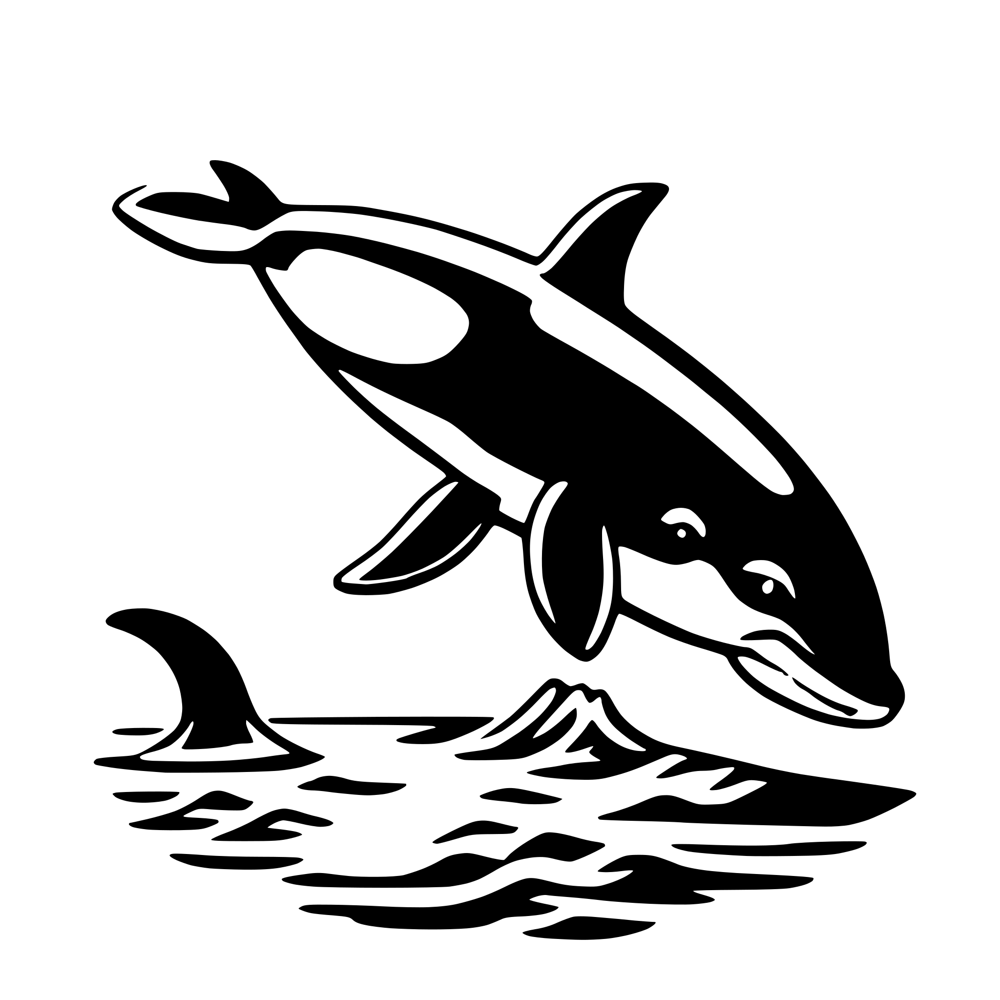 AI-generated SVG of 'orca'