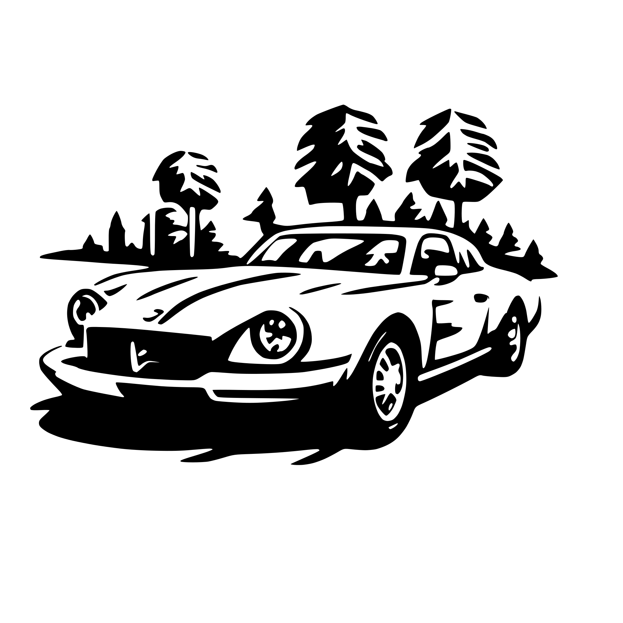 AI-generated SVG of 'fast car simple'