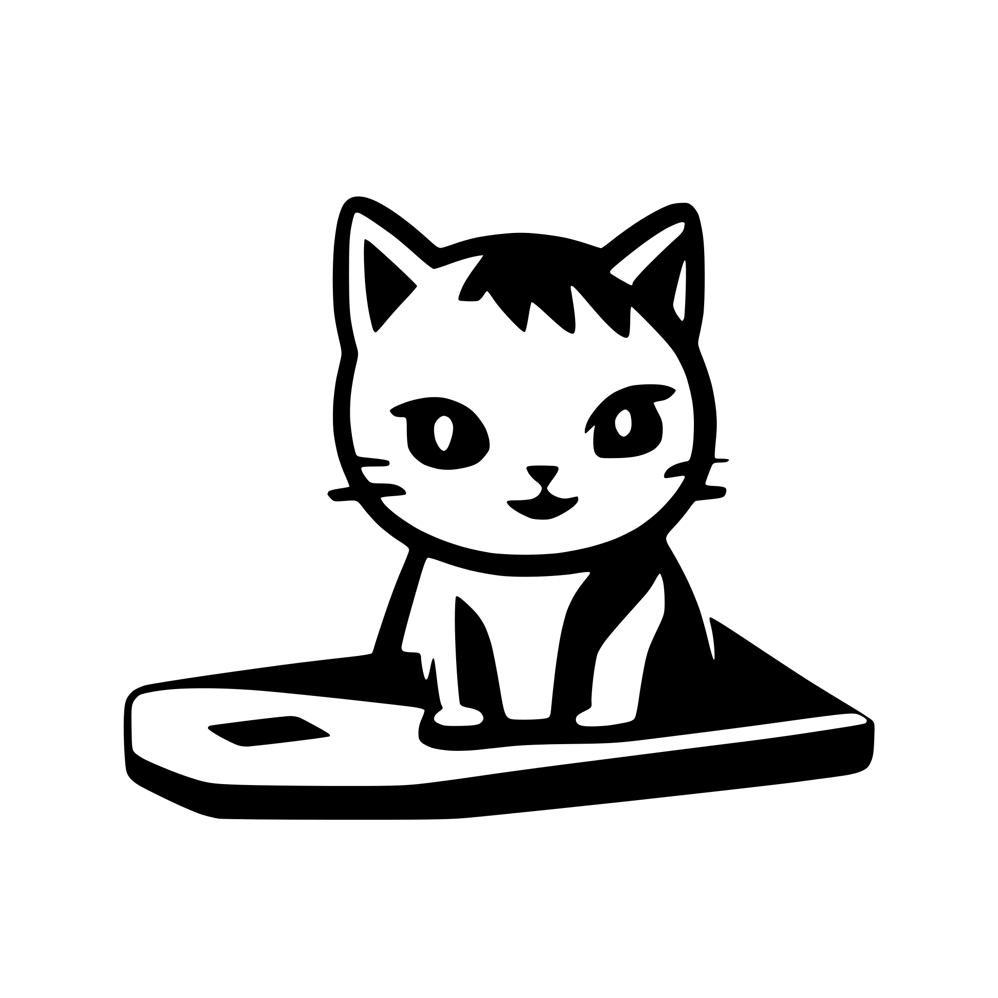 AI-generated SVG of 'cat laptop'