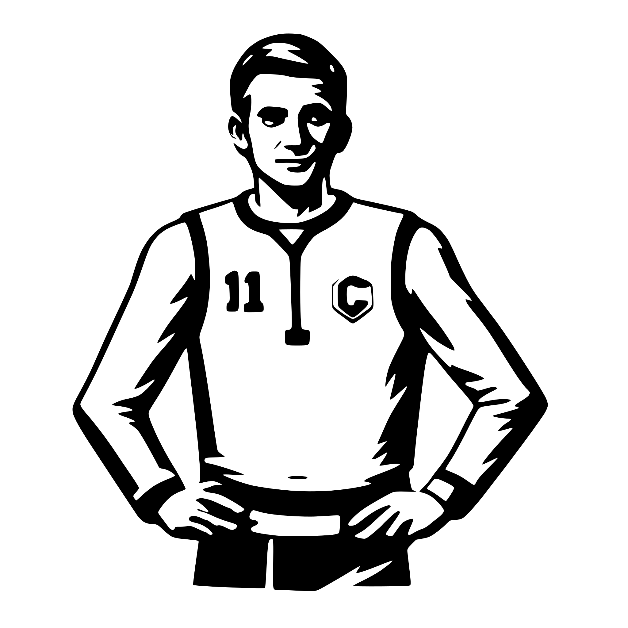 AI-generated SVG of a basketball coach shirt