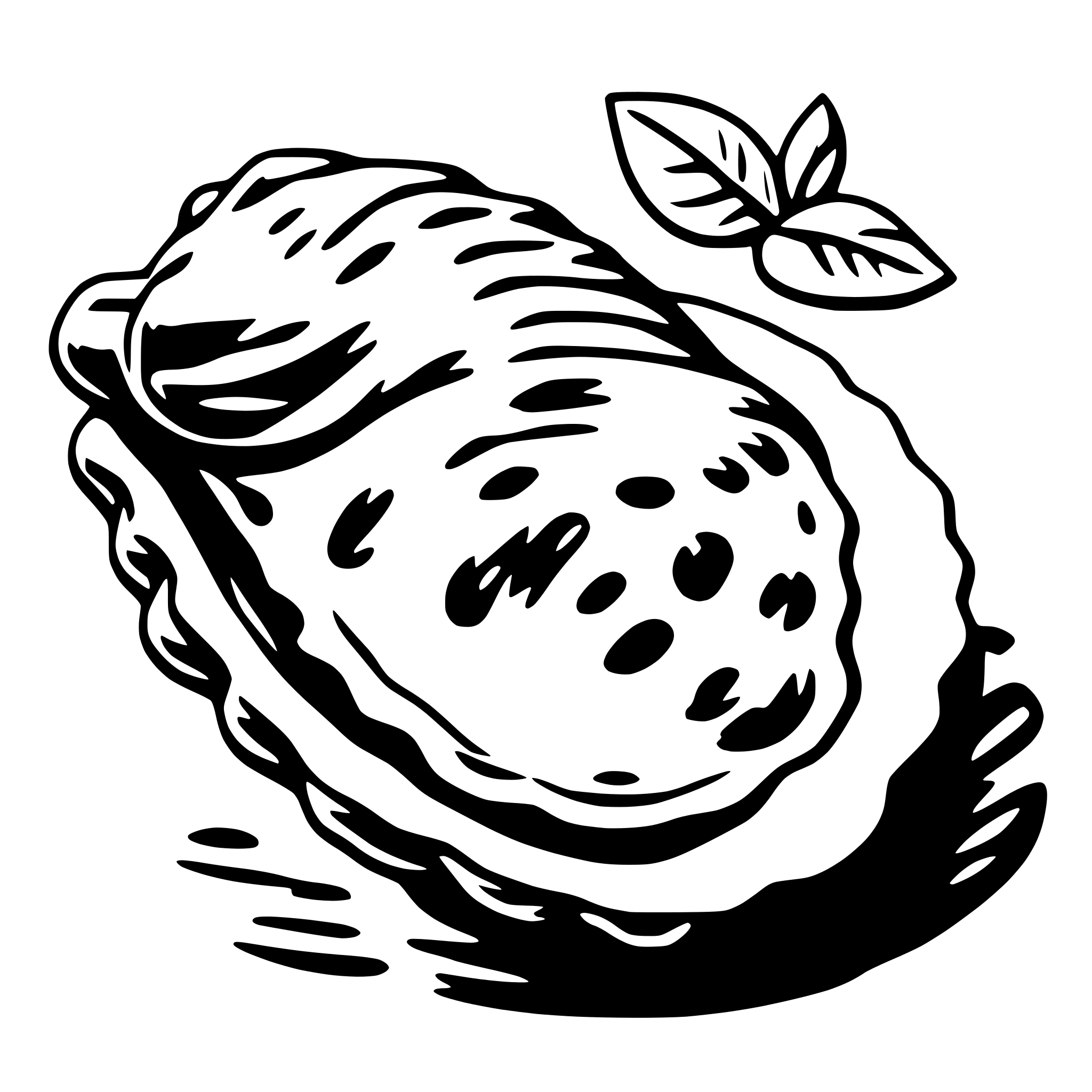 AI-generated SVG of a oyster