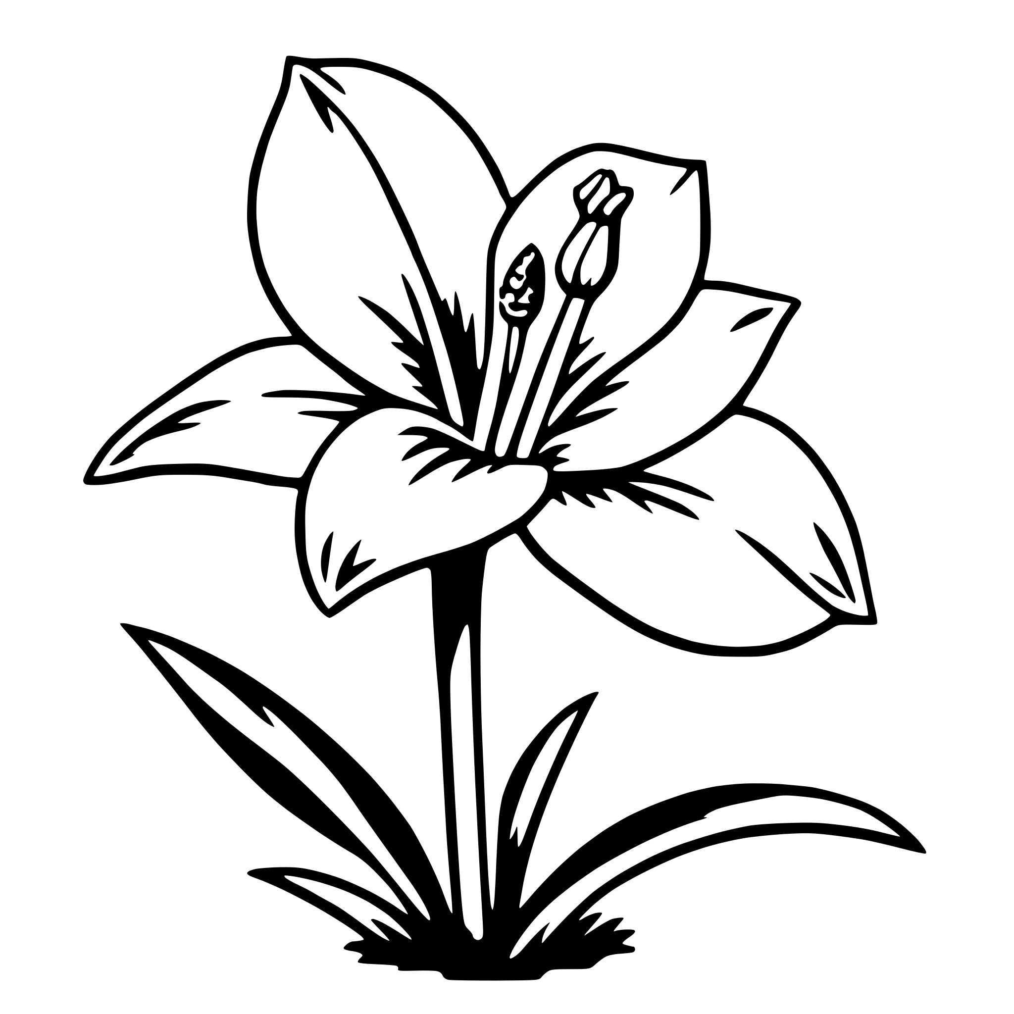 AI-generated SVG of 'amaryllis'