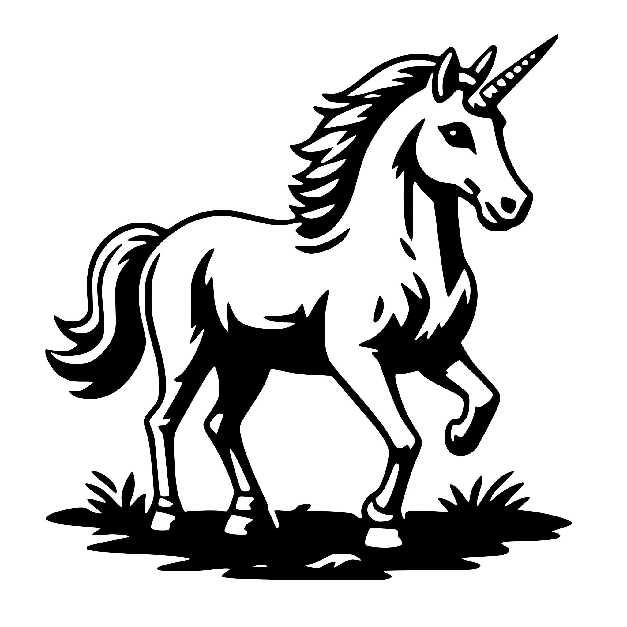 AI-generated SVG of 'unicorn'