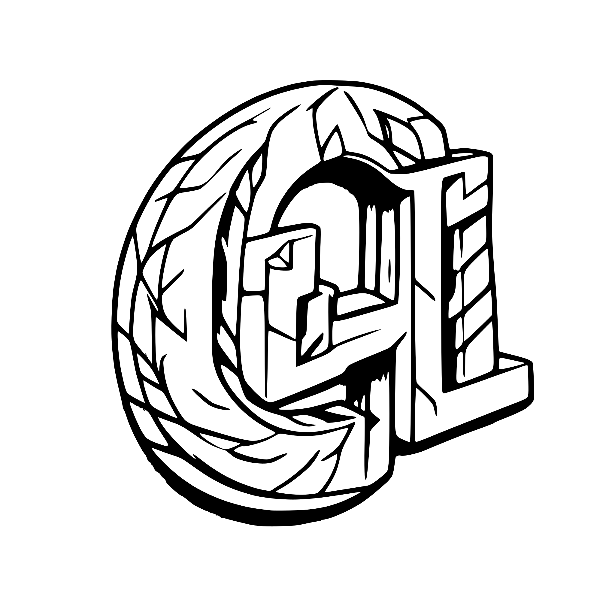 AI-generated SVG of a 3d look for the letters 'JD'
