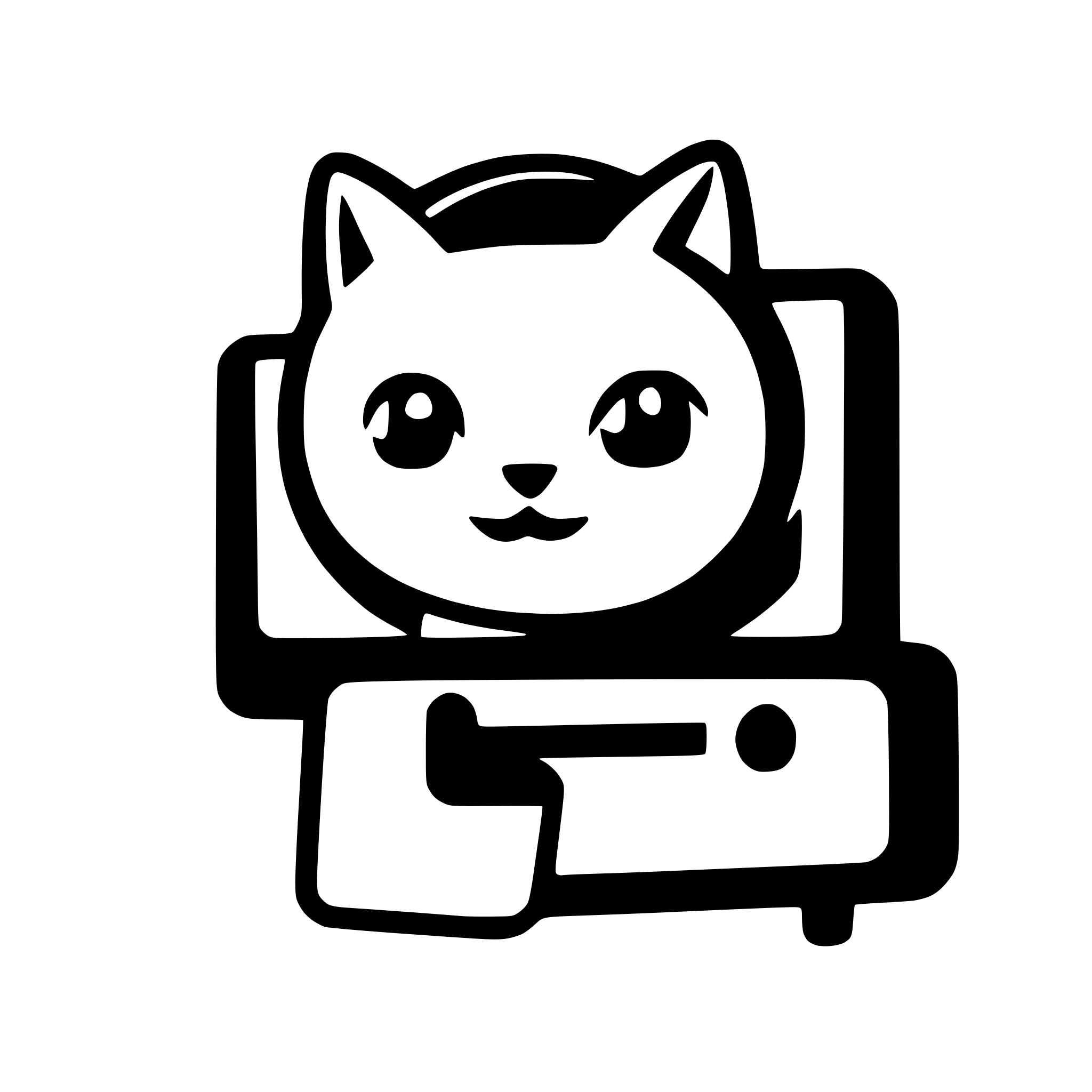 AI-generated SVG of 'simple icon cat as programmer'