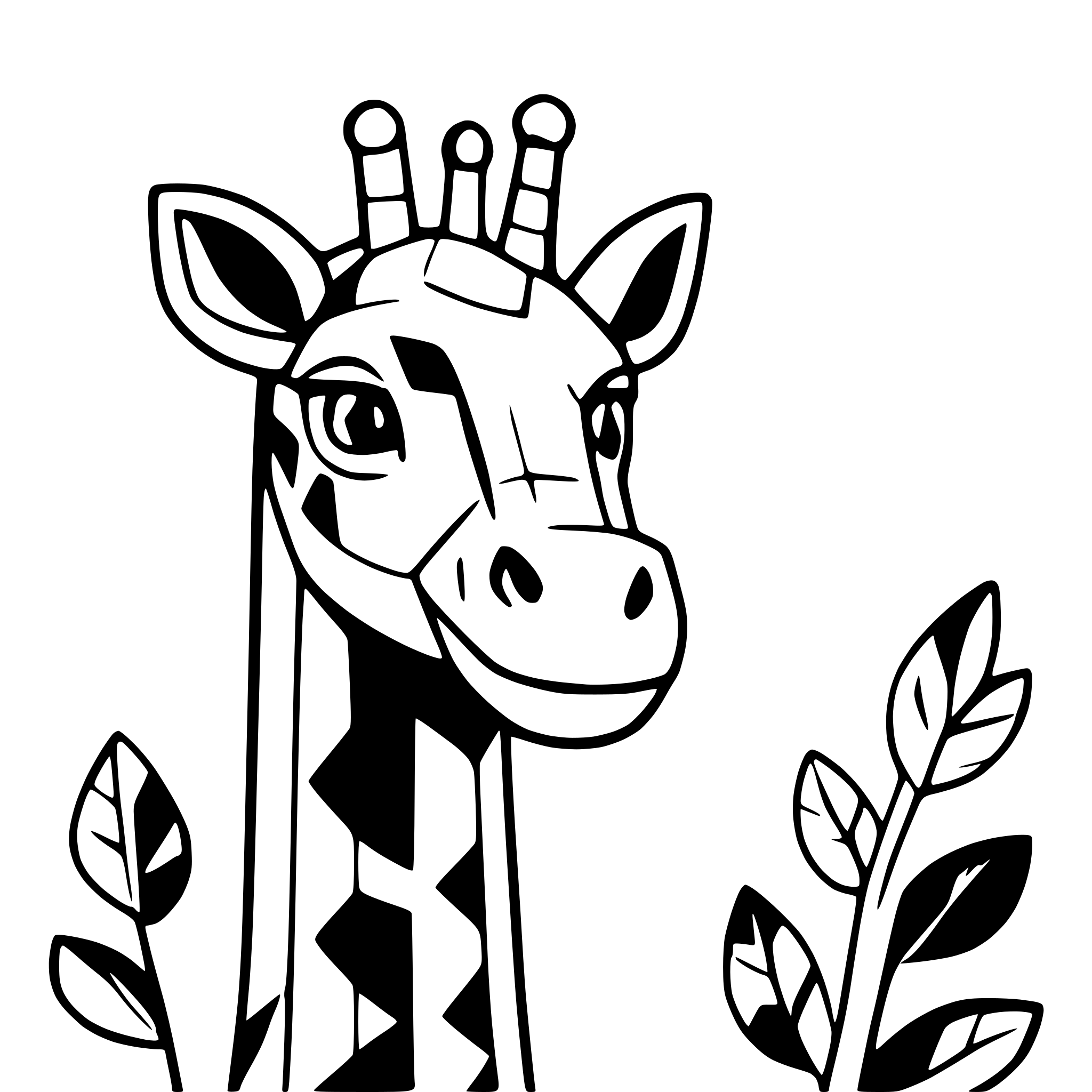 AI-generated SVG of a giraffe