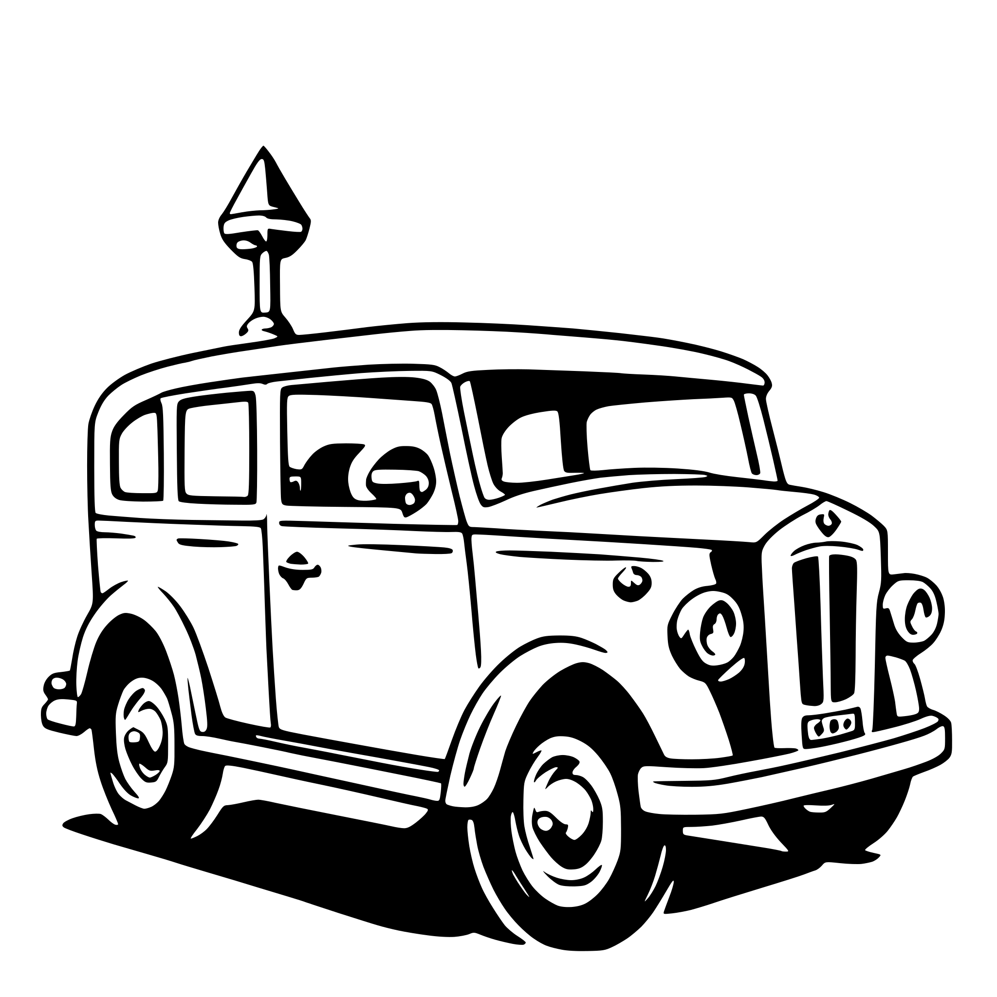 AI-generated SVG of a landaulet