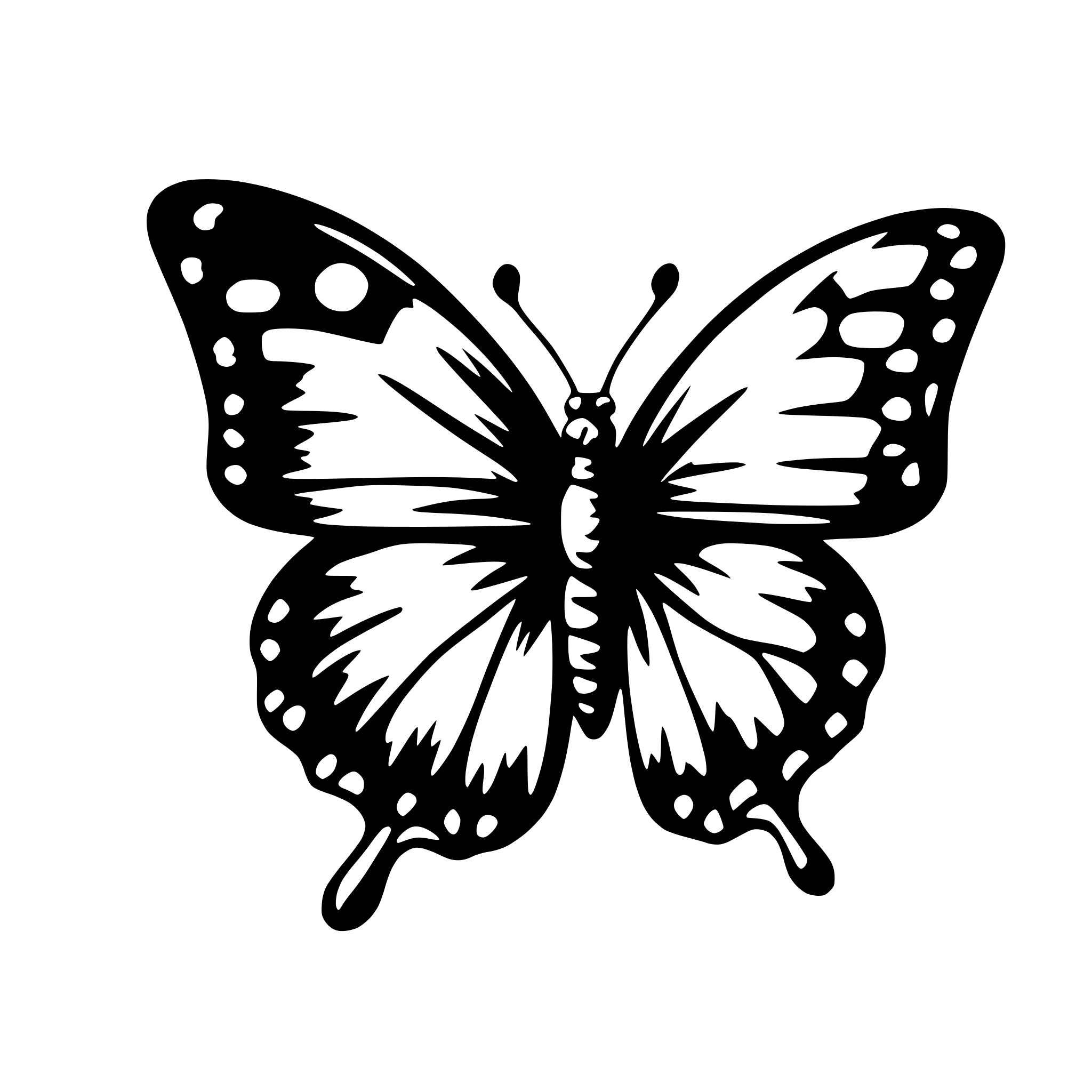 AI-generated SVG of a butterfly