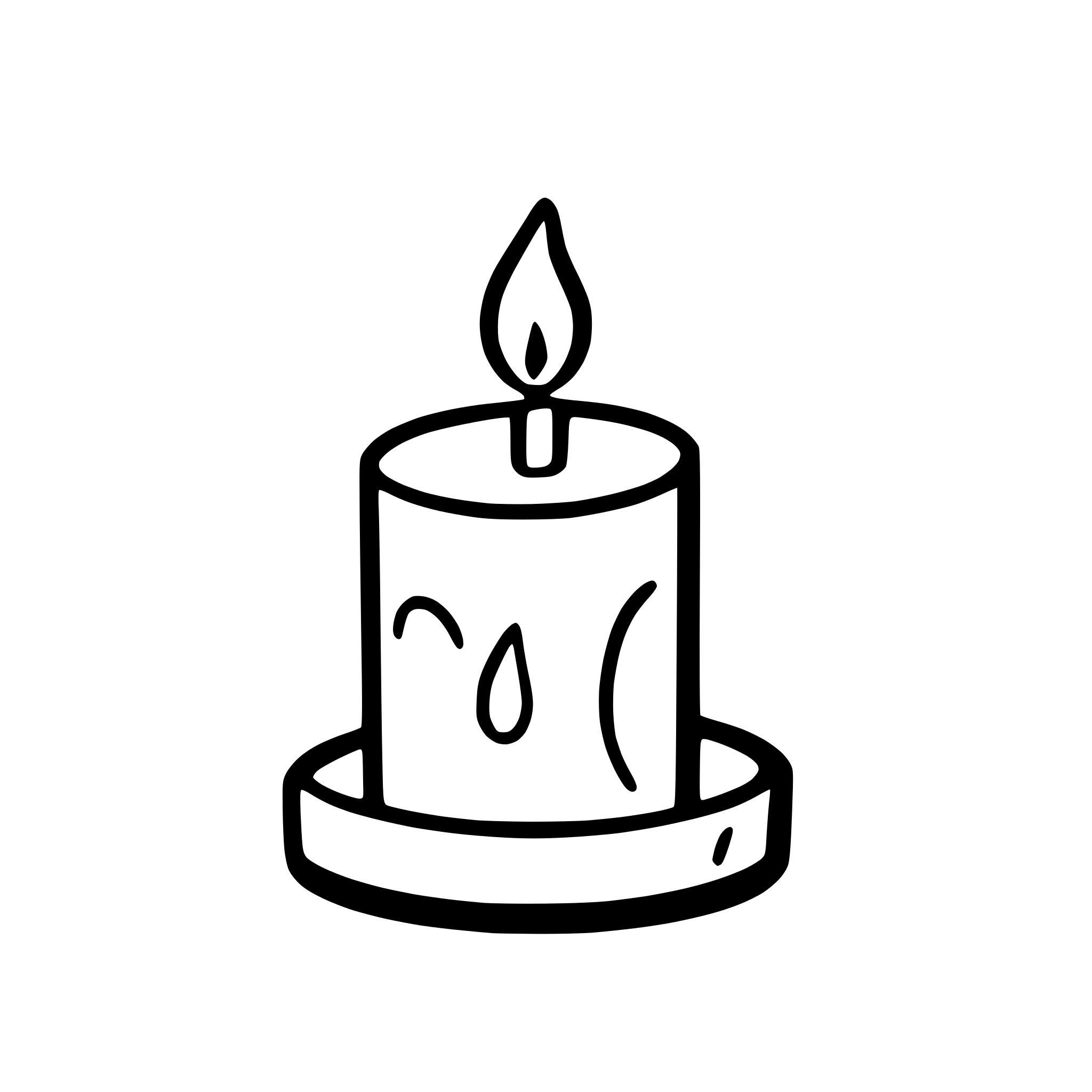 AI-generated SVG of 'candle burning in darkness'