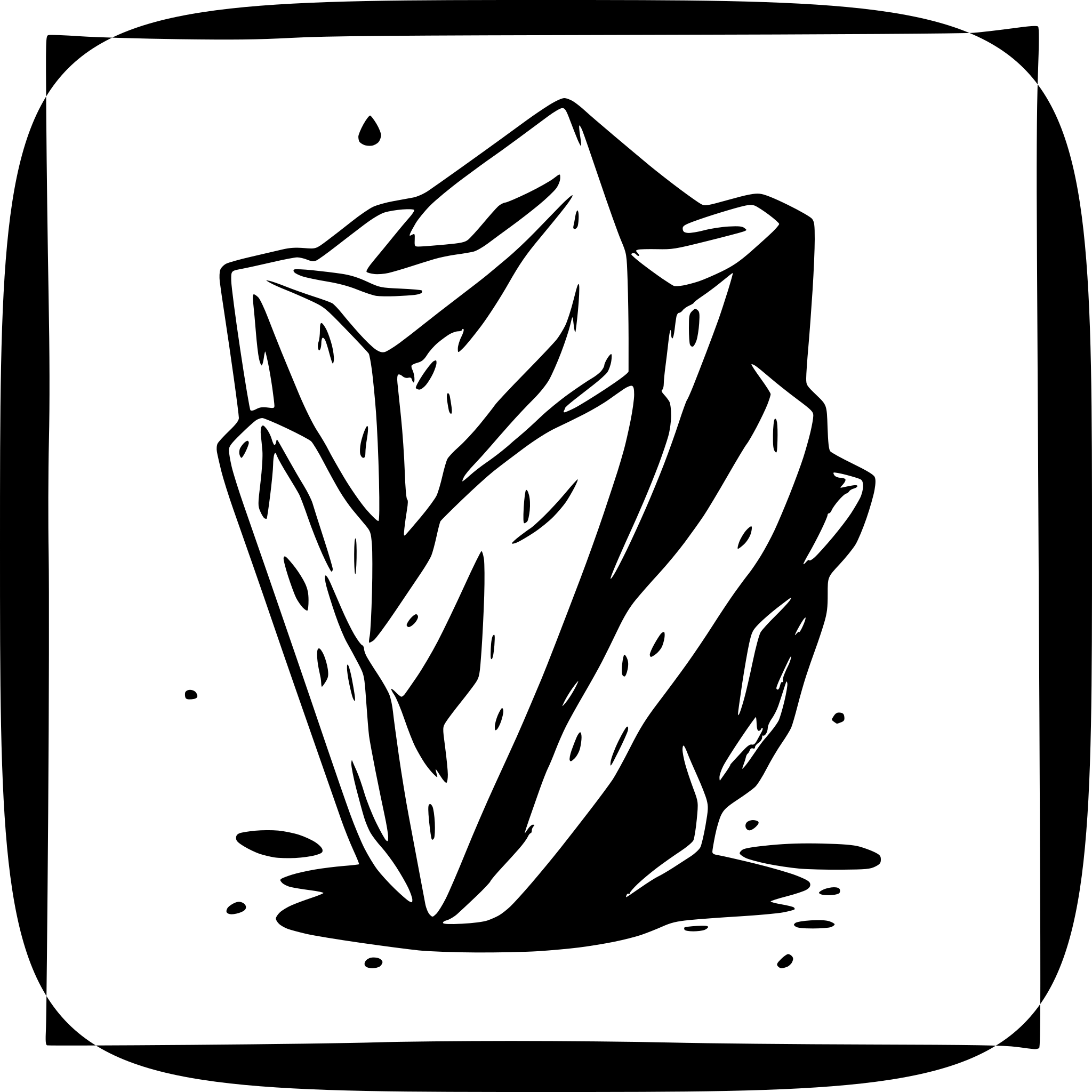 AI-generated SVG of a bronze ore in a shape of small square shard, clean patterns, no mess, small holes within the shard