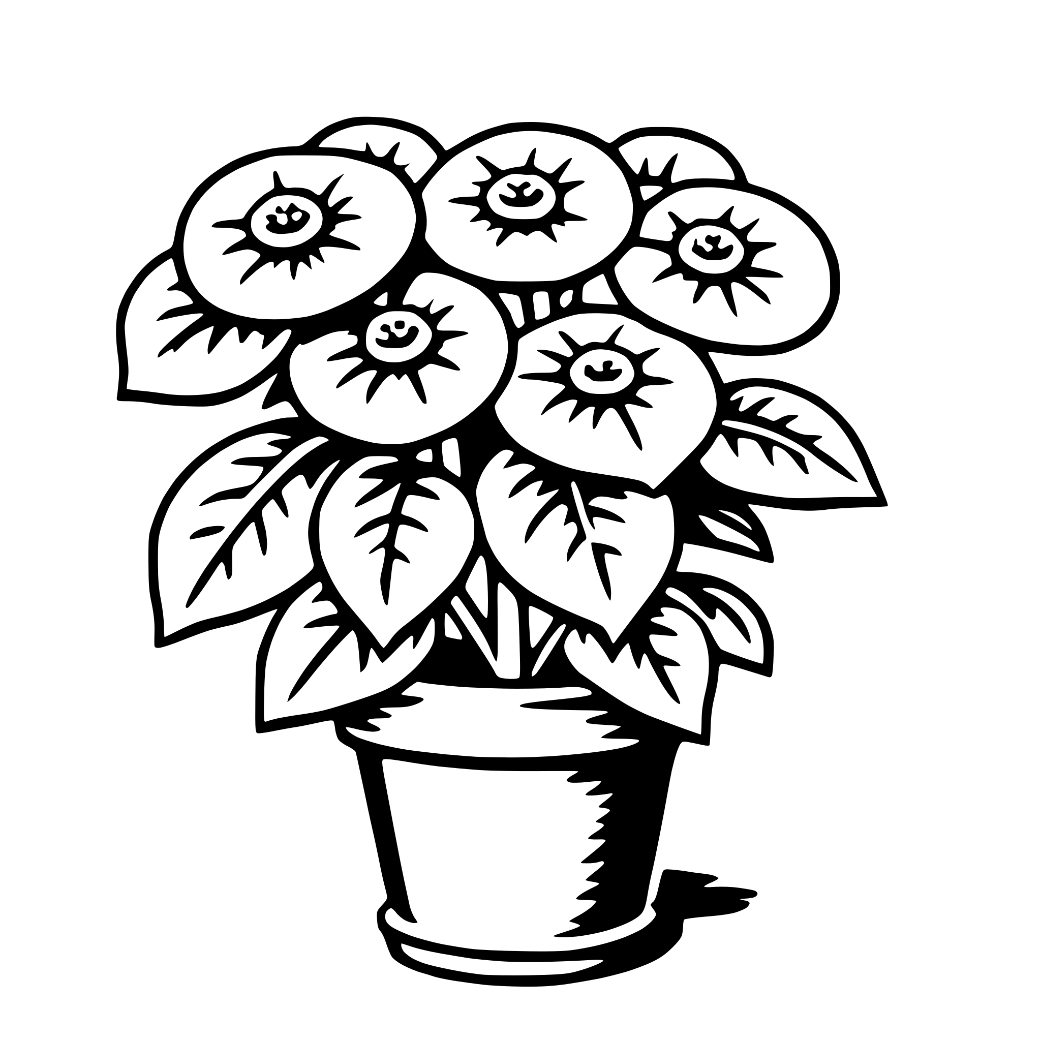 AI-generated SVG of a begonia