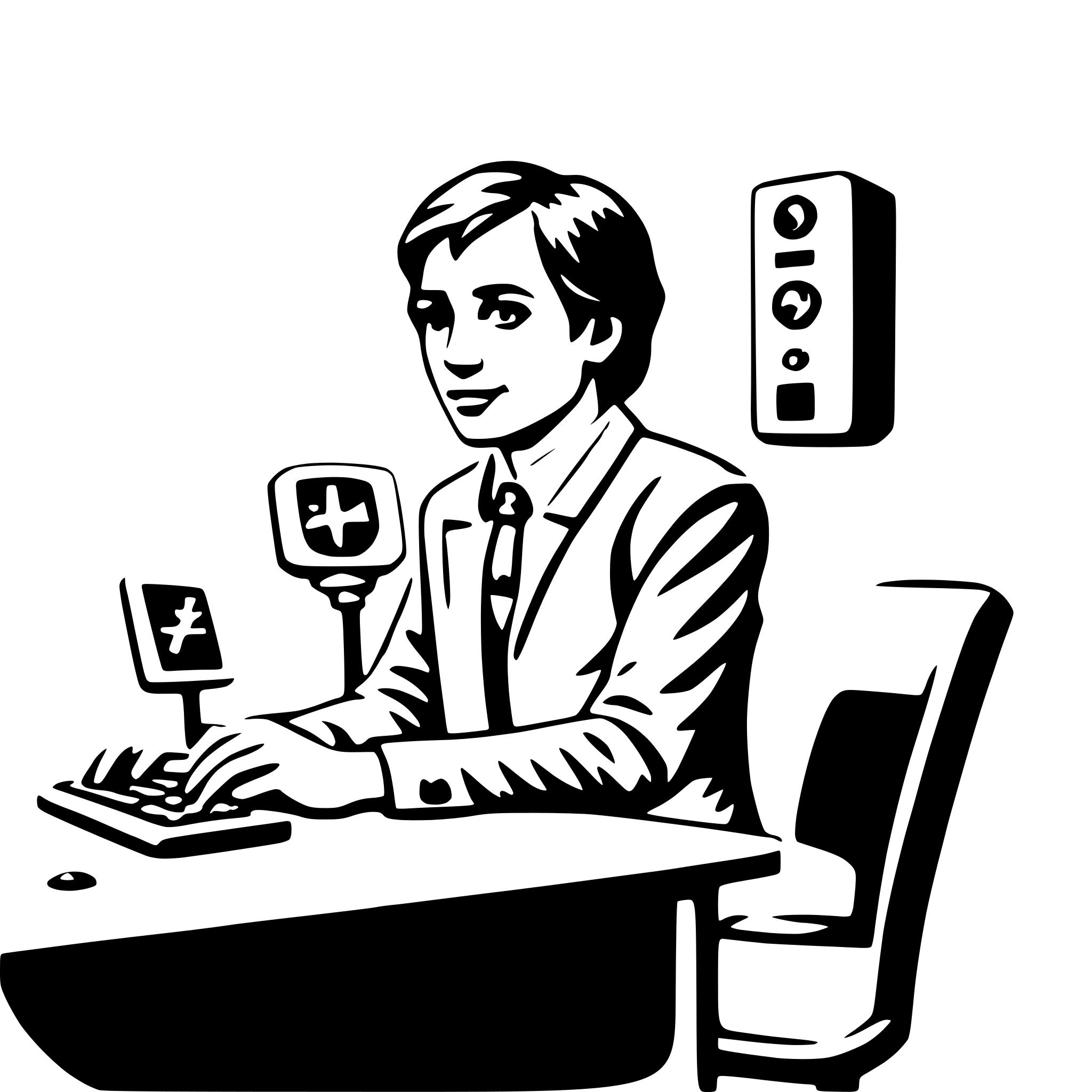 AI-generated SVG of a computer scientist