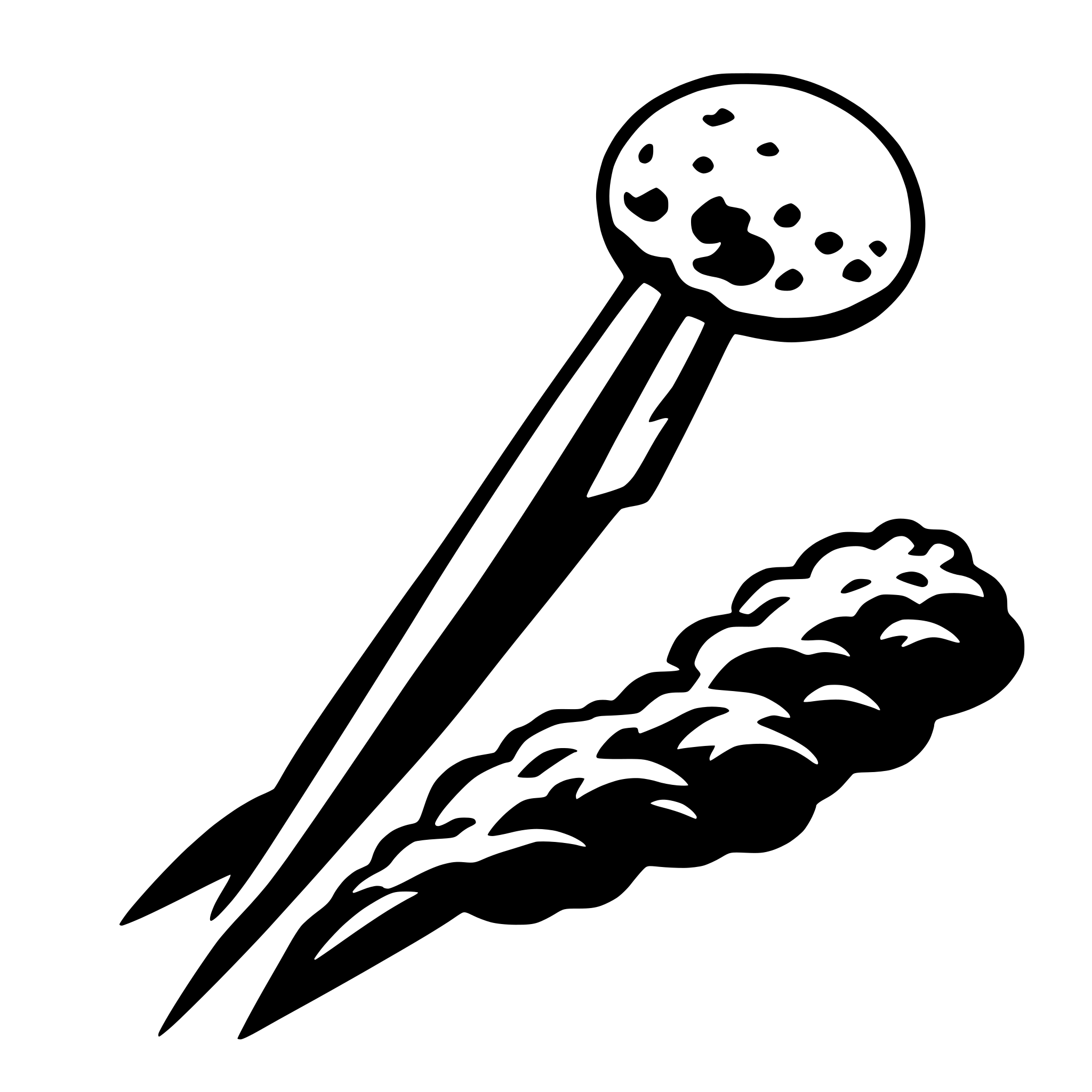 AI-generated SVG of a comet flat