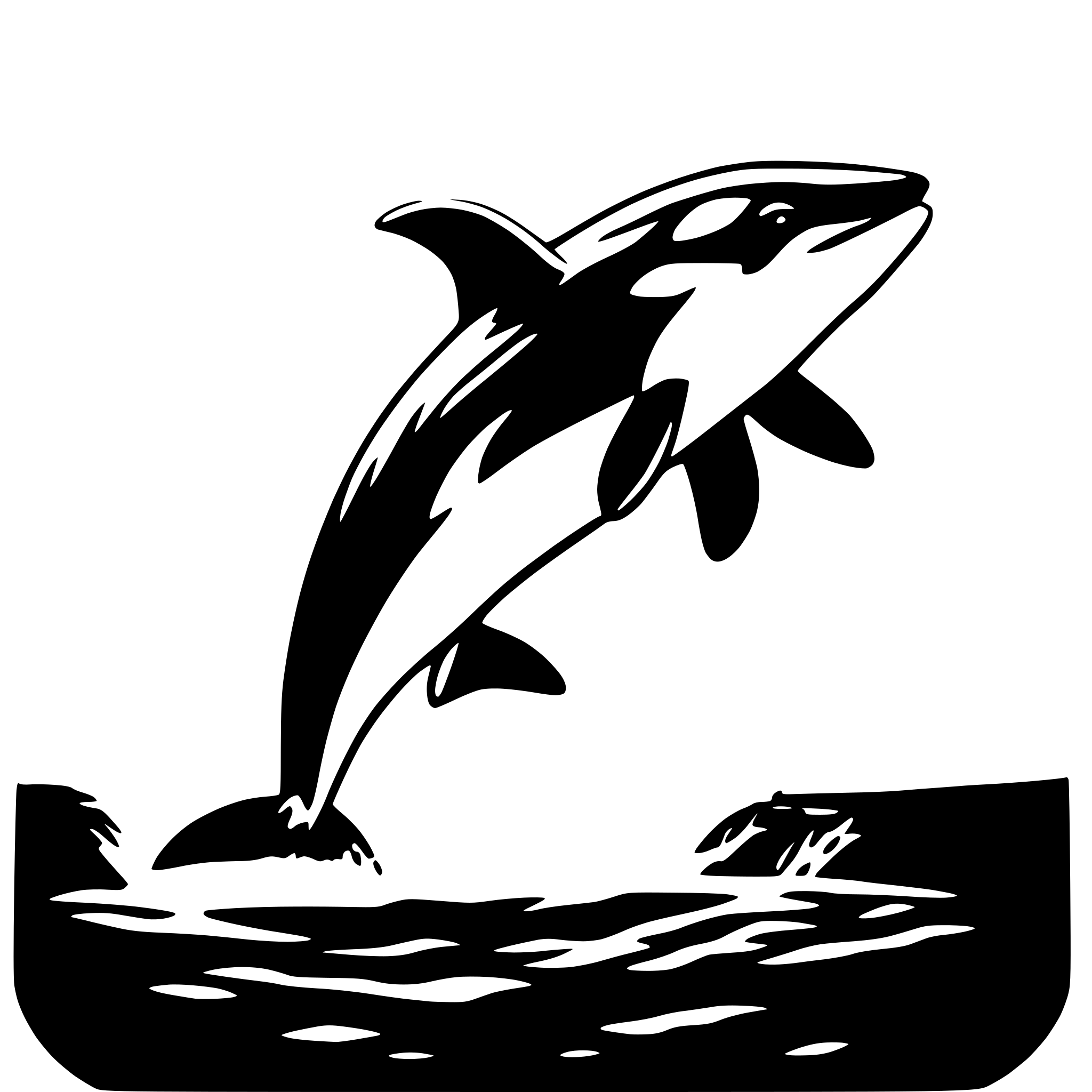 AI-generated SVG of 'orca jumping'