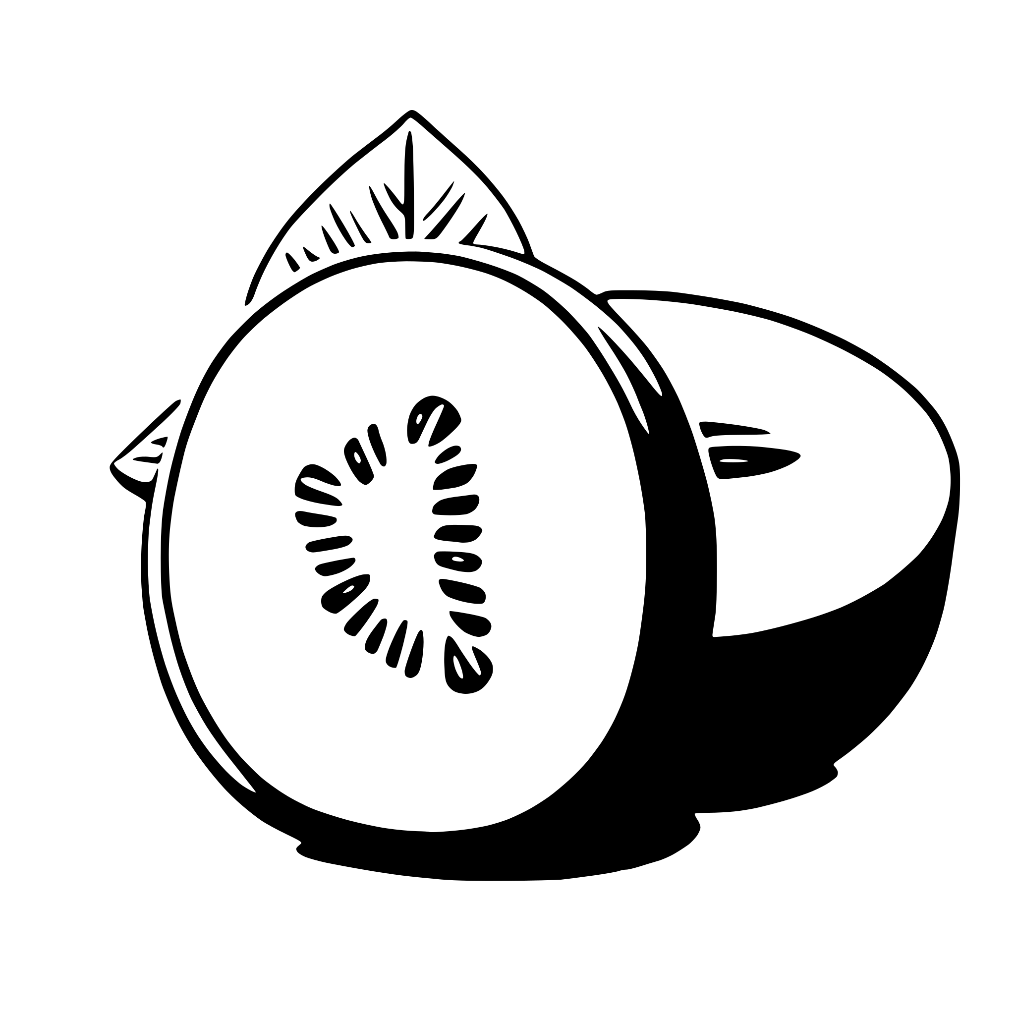 AI-generated SVG of 'kiwi'