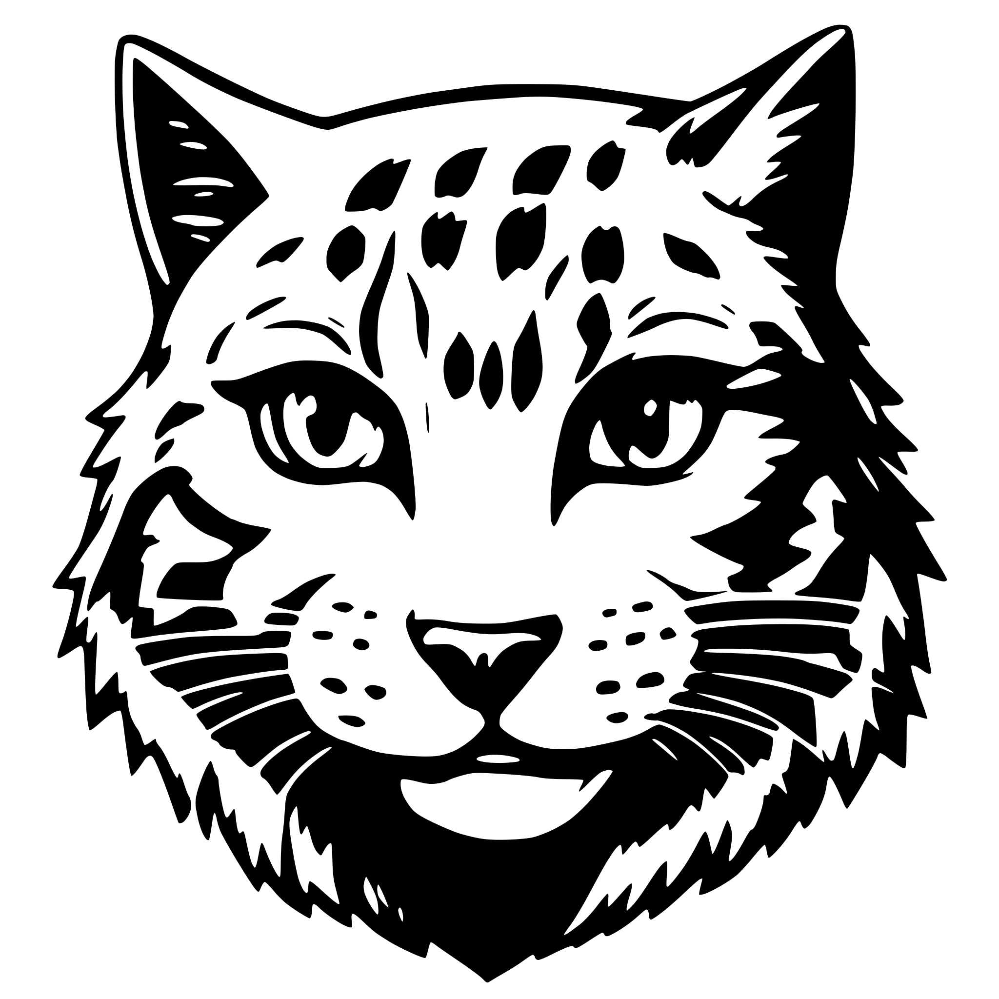 AI-generated SVG of 'cartoon juvenile wildcat school mascot'