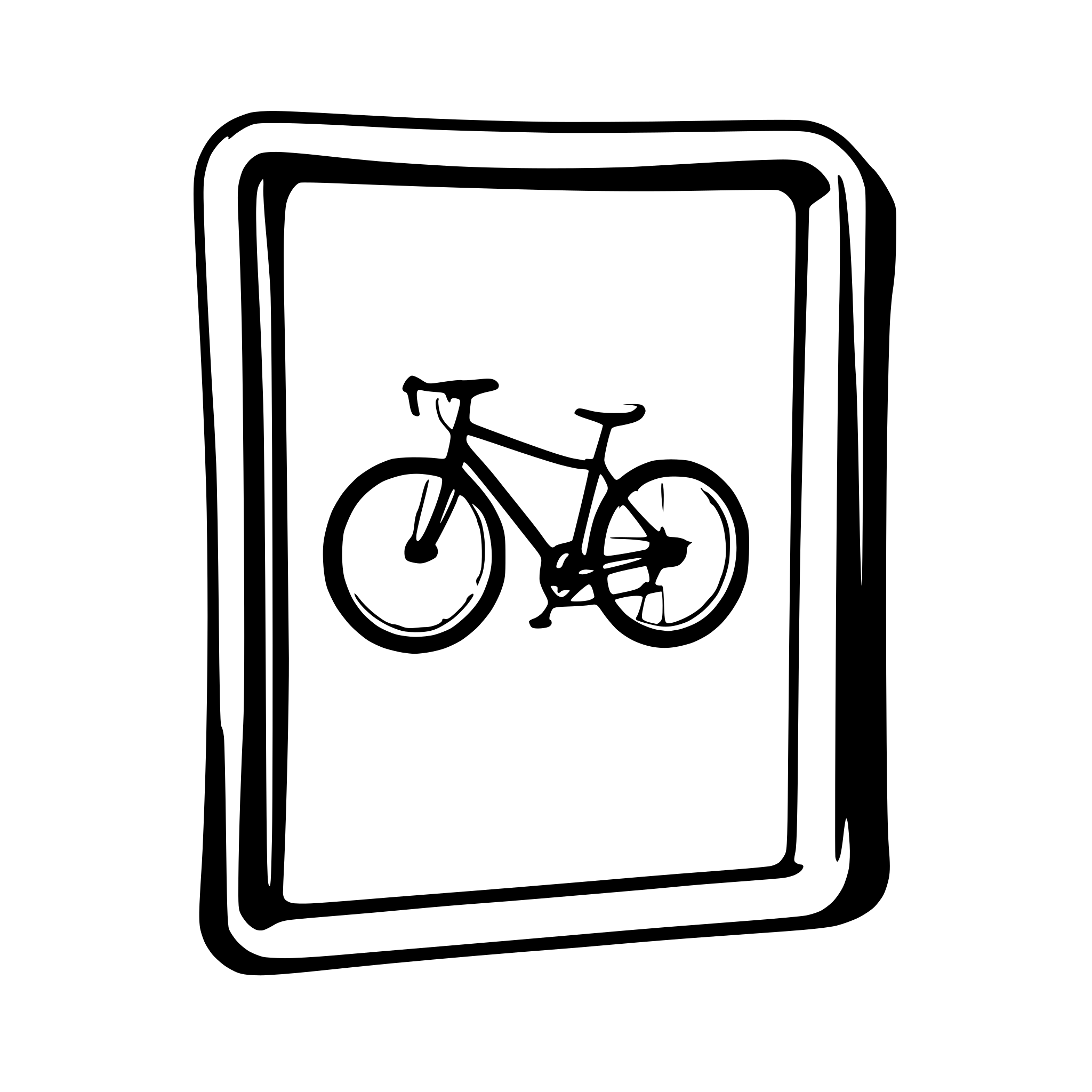 AI-generated SVG of a mountainbike breaking out of a picture frame