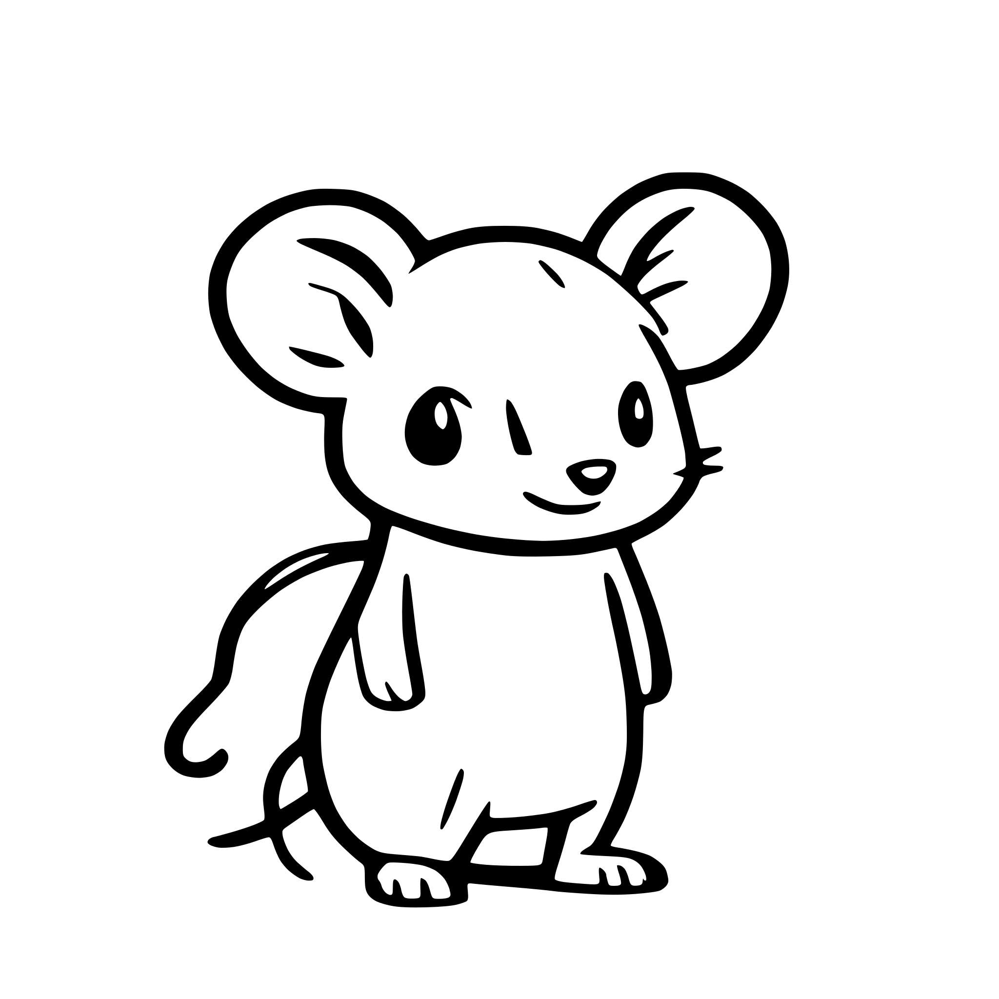 AI-generated SVG of 'mouse one line art'