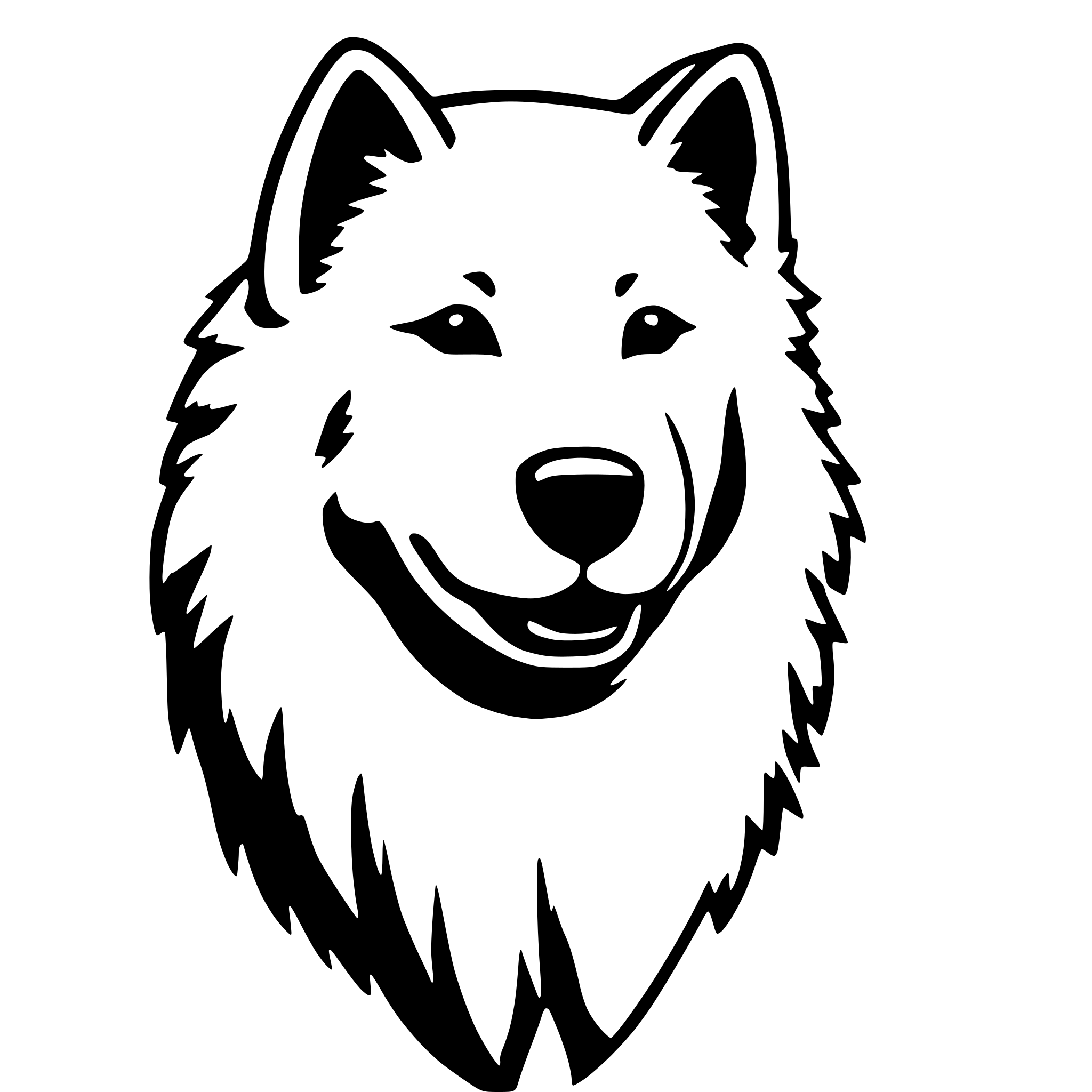 AI-generated SVG of a Create a samoyed