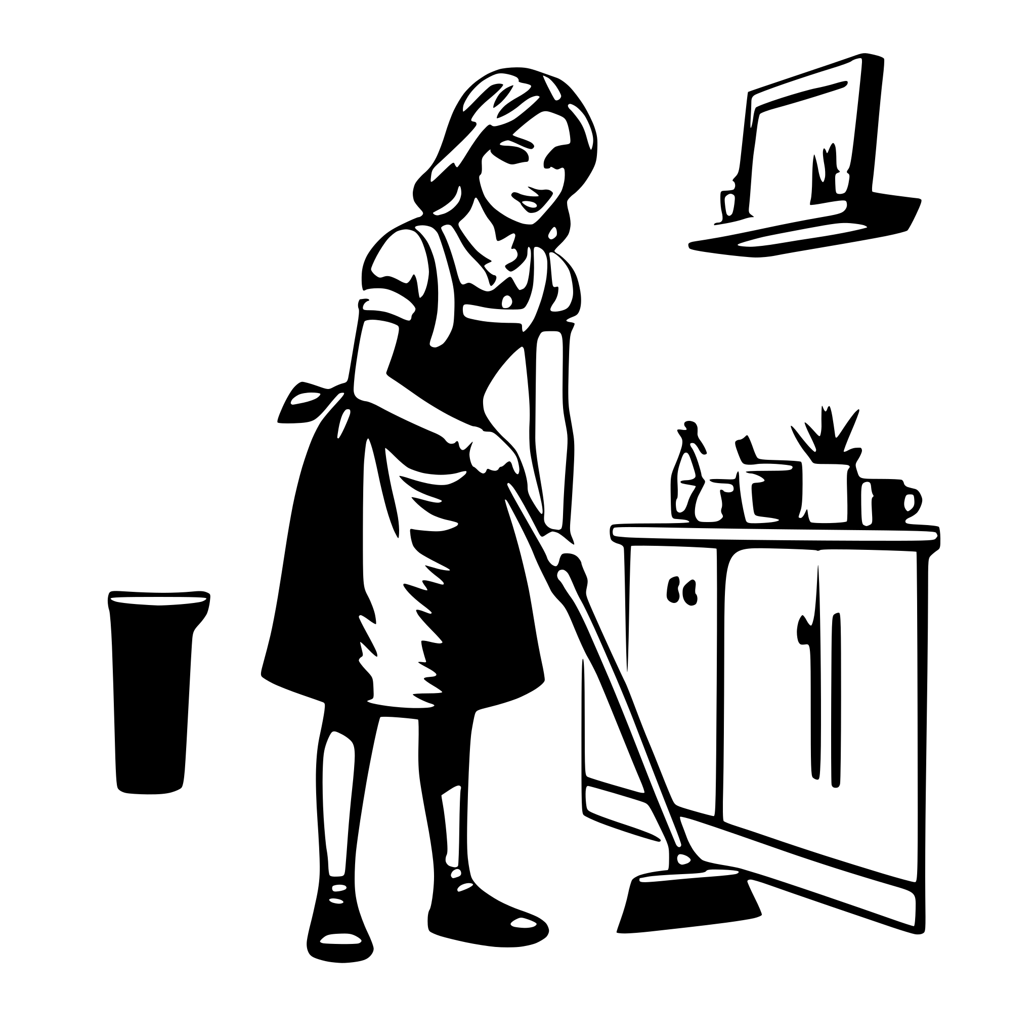 AI-generated SVG of 'house cleaner'