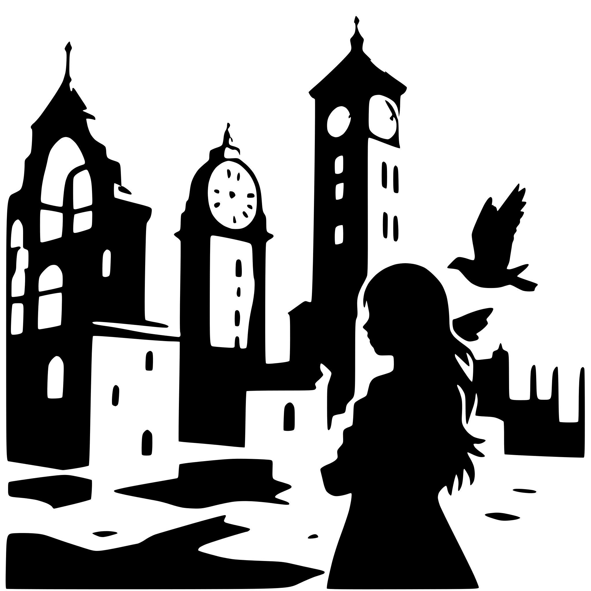 AI-generated SVG of a a creepy girl surrounded by birds in a destroyed and towering clocktower AI-generated SVG of a a creepy girl surrounded by birds in a destroyed and towering clocktower