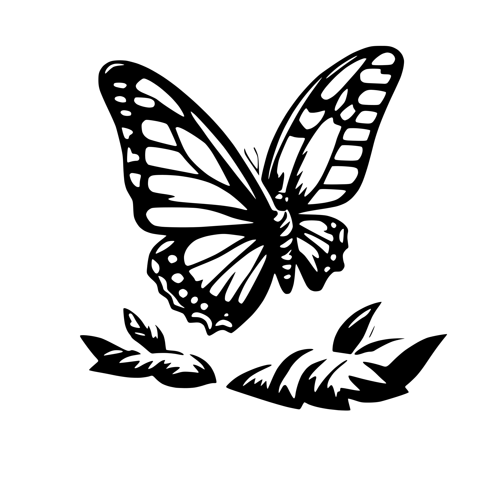 AI-generated SVG of 'a butterfly'