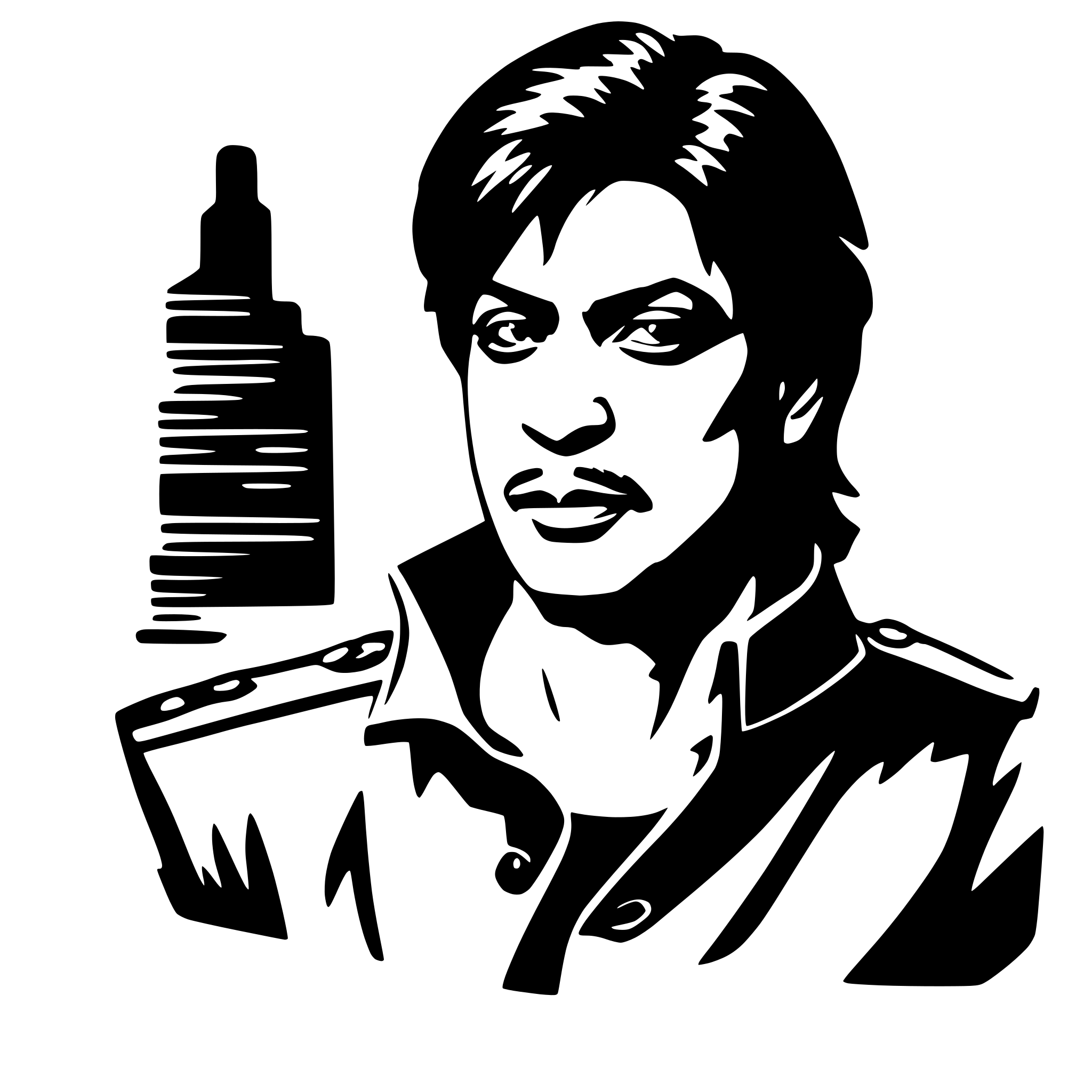 AI-generated SVG of a Shahrukh Khan