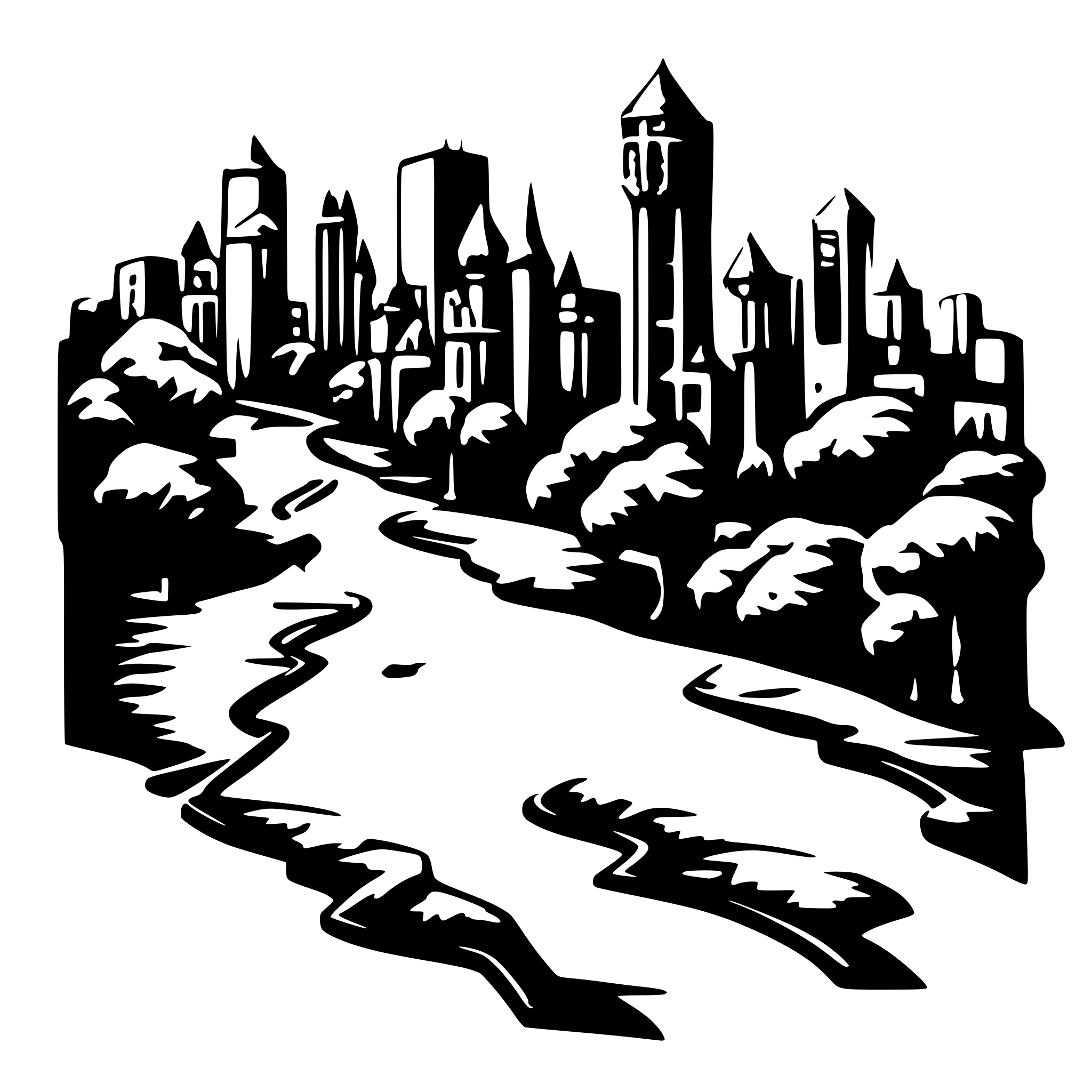 AI-generated SVG of 'map of a city'