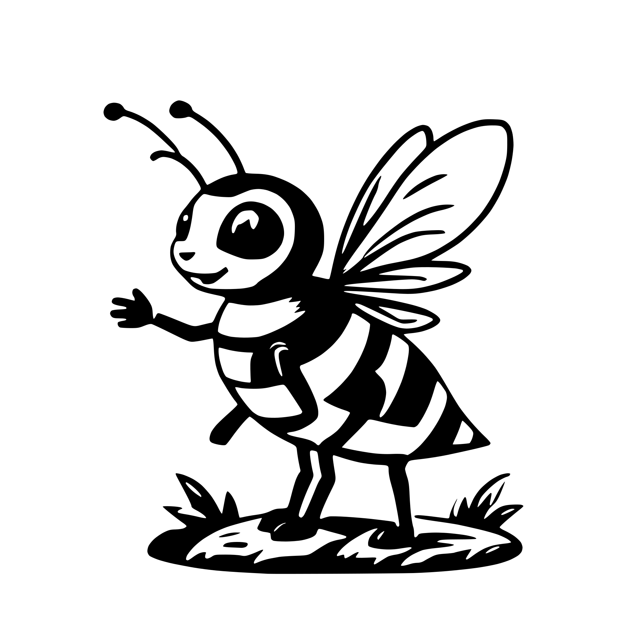 AI-generated SVG of a cute bee