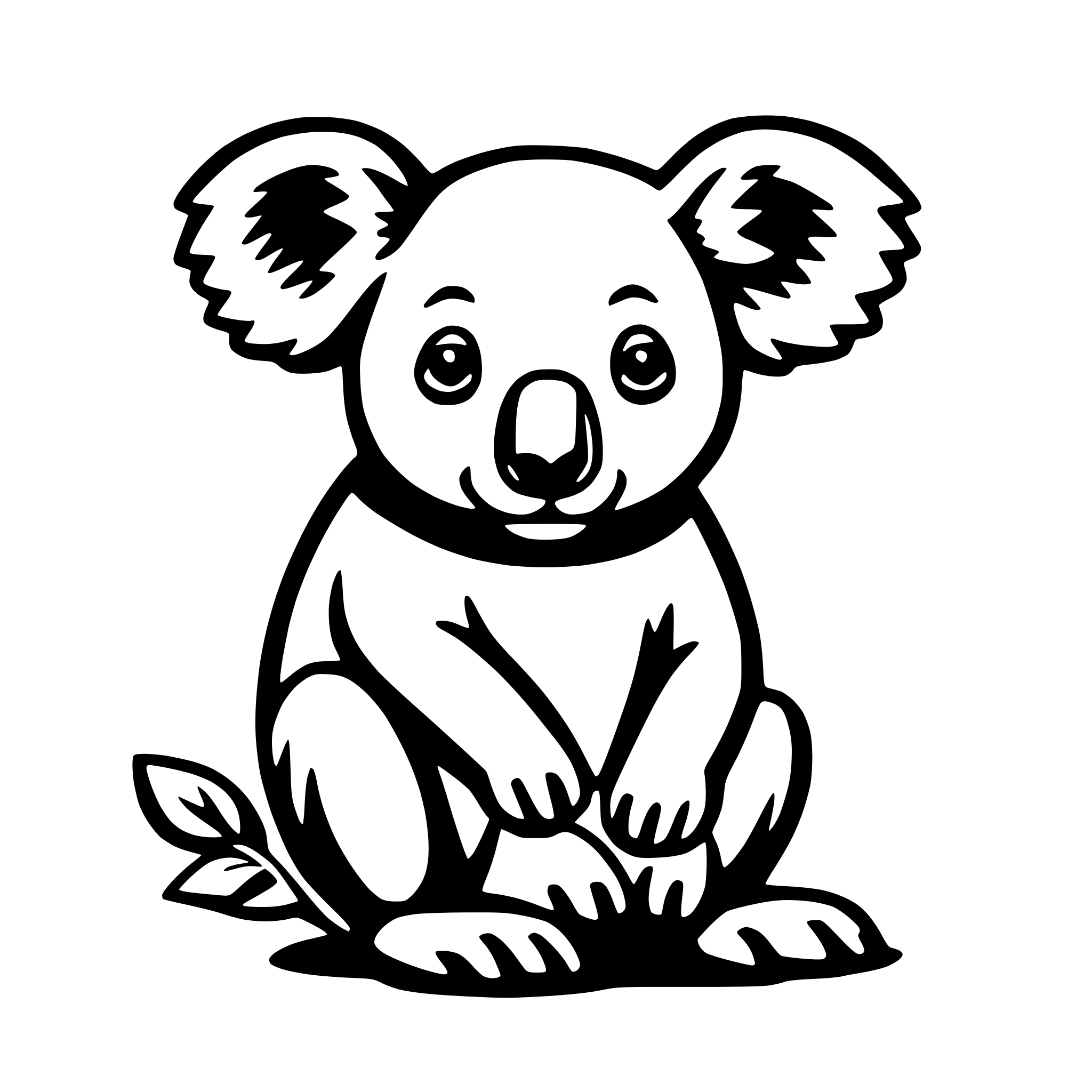 AI-generated SVG of 'koala'