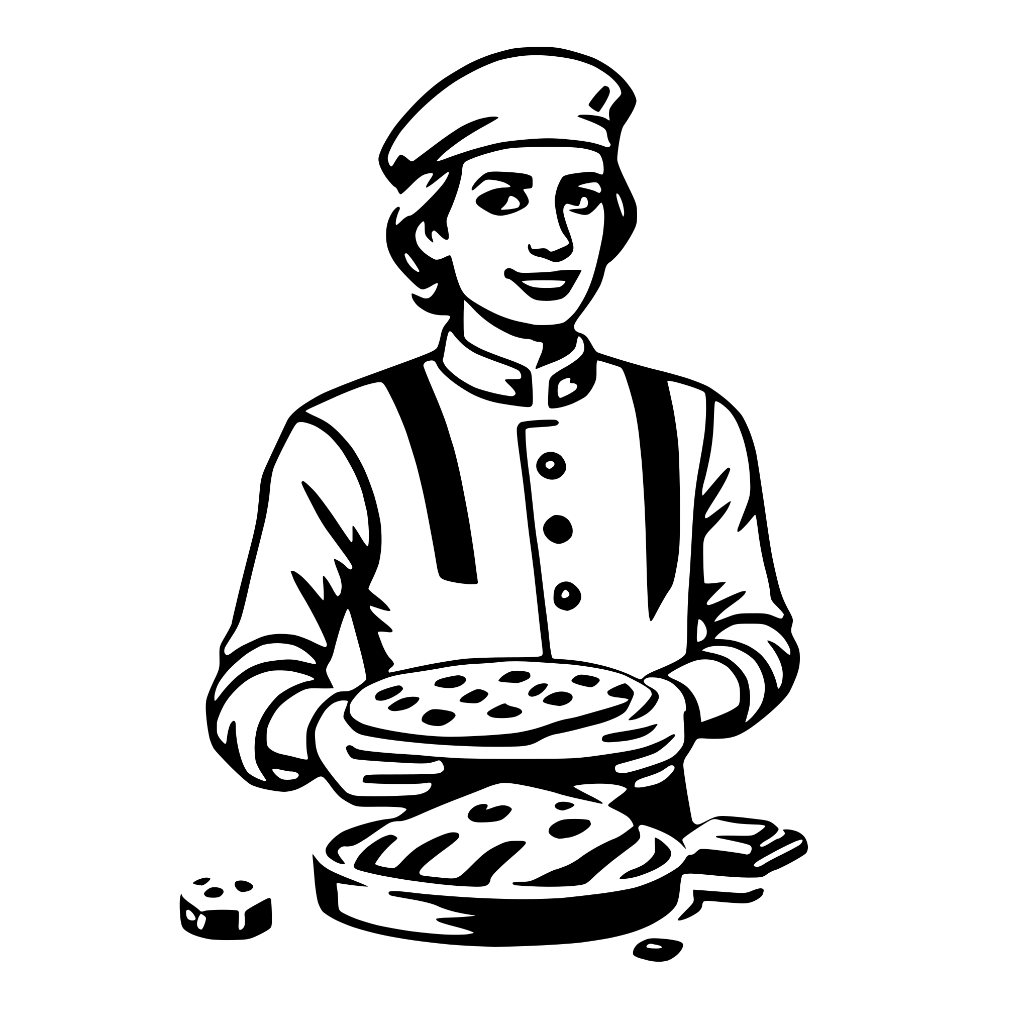 AI-generated SVG of a baker