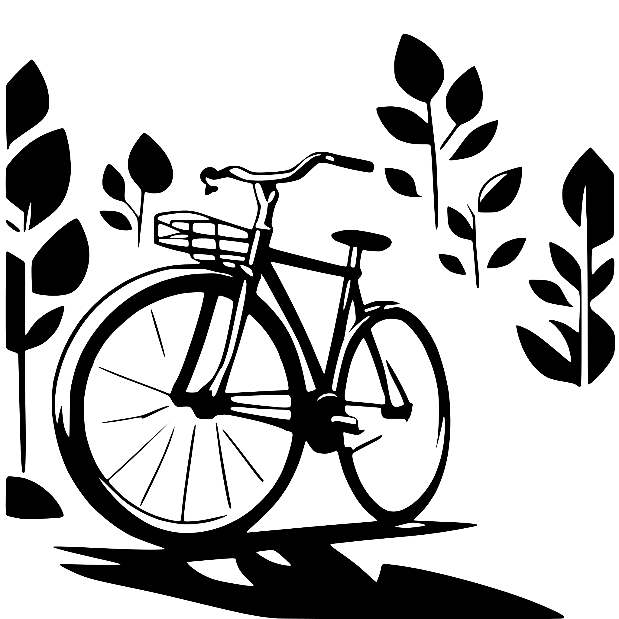 AI-generated SVG of 'a cycle silhouette vector with a white background'