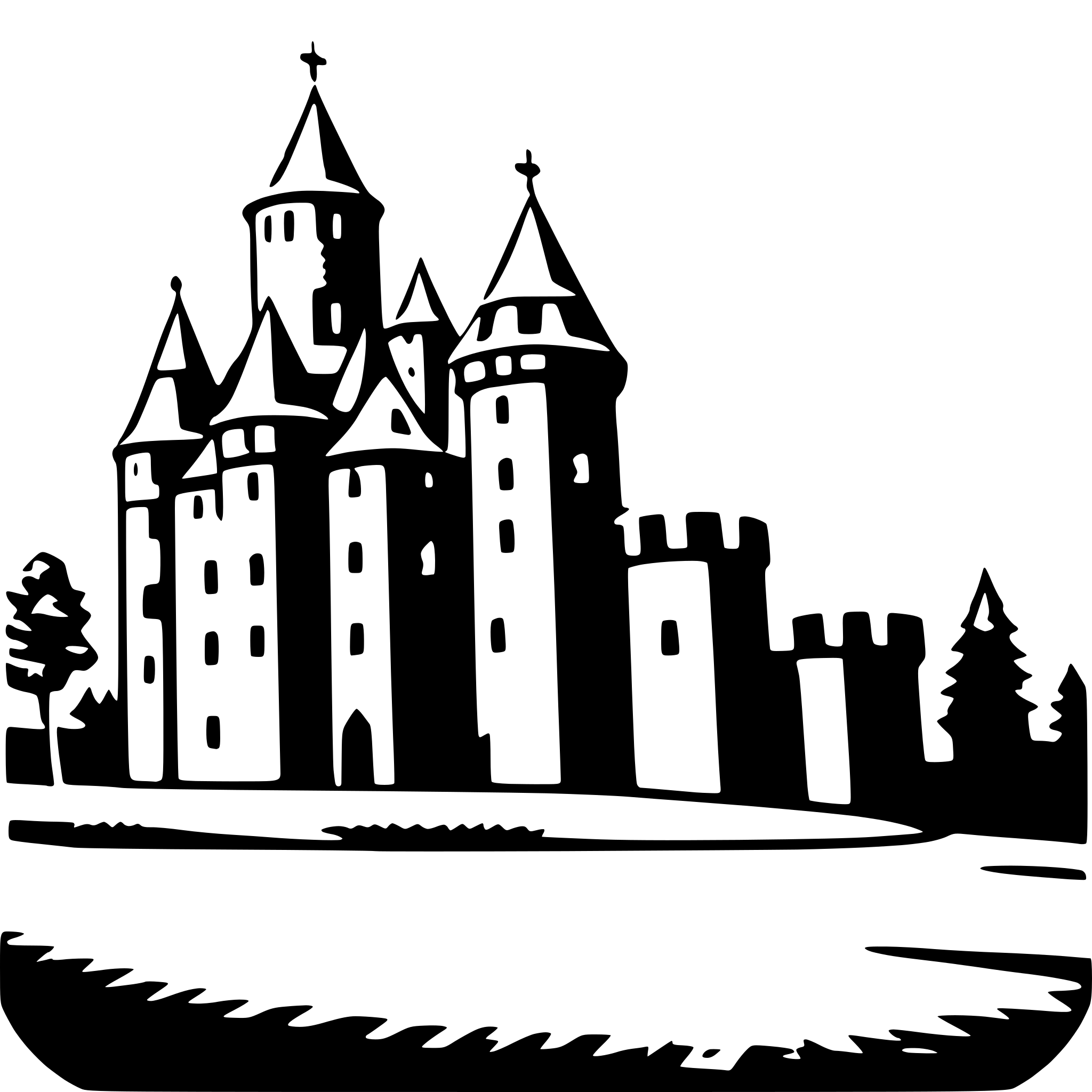 AI-generated SVG of a malbork castle