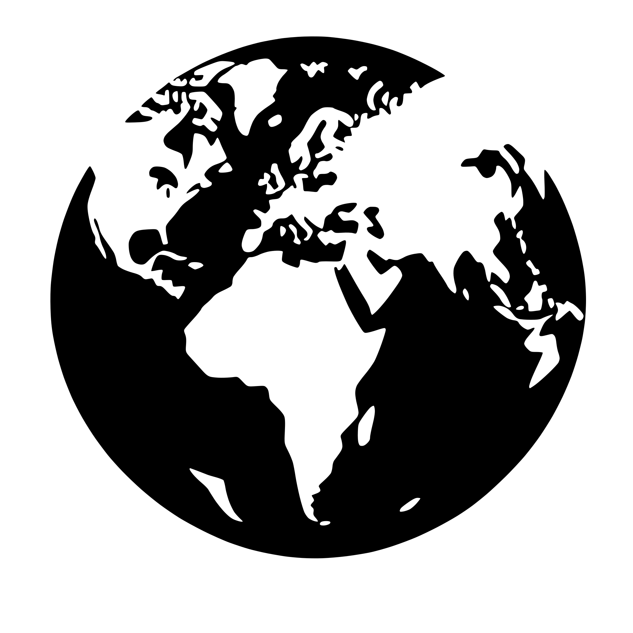 AI-generated SVG of a Generate a 2D earth with continents