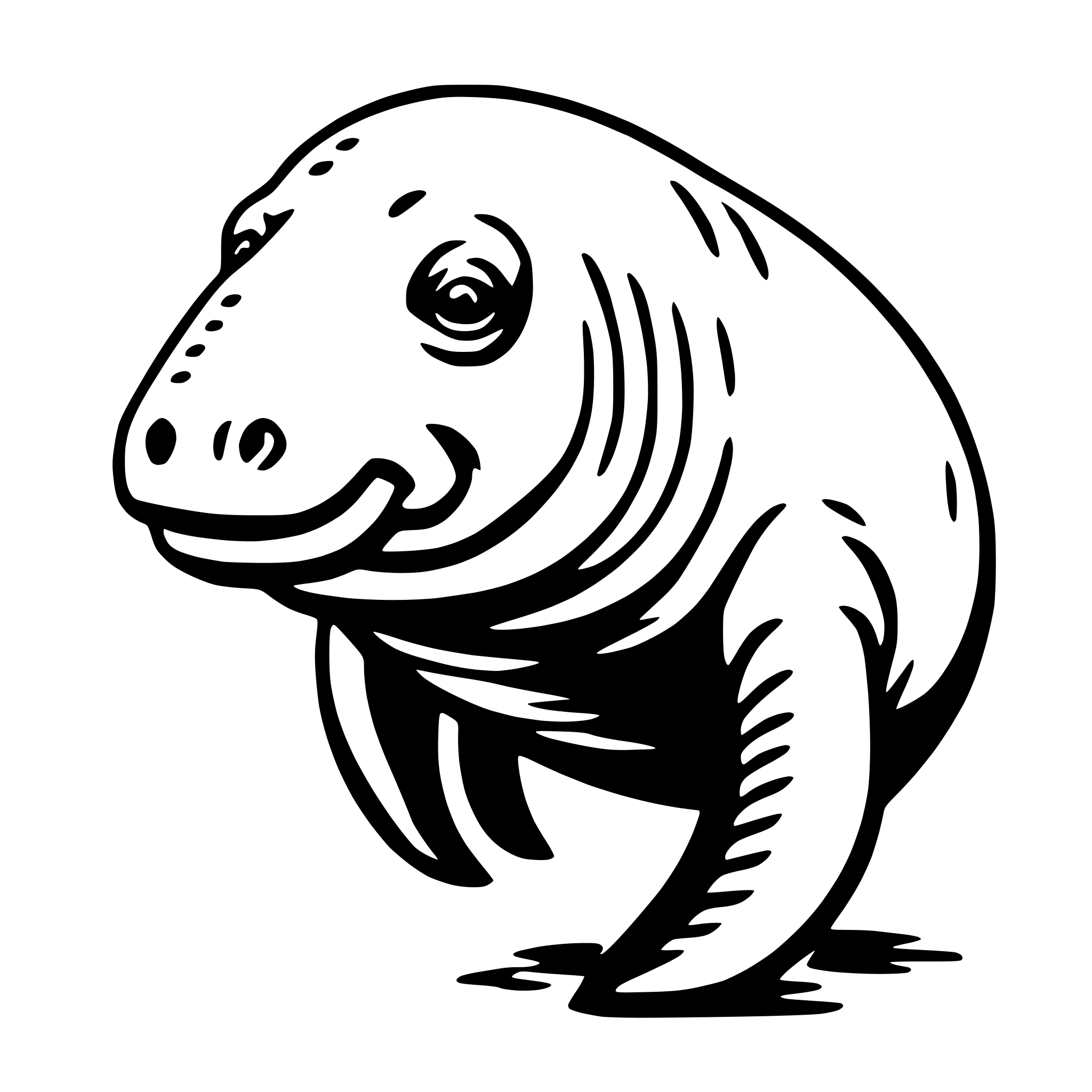 AI-generated SVG of 'manatee'
