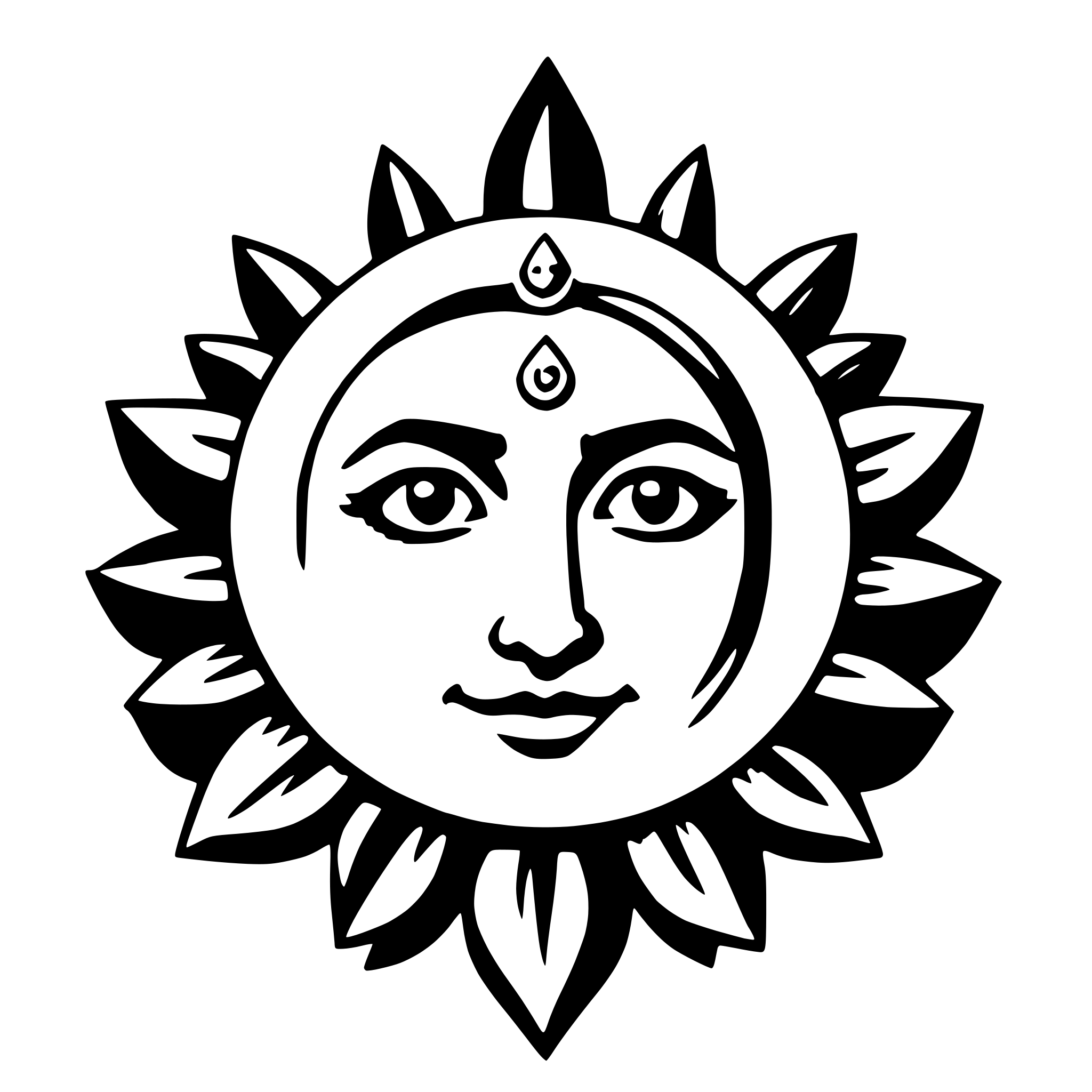 AI-generated SVG of a surya