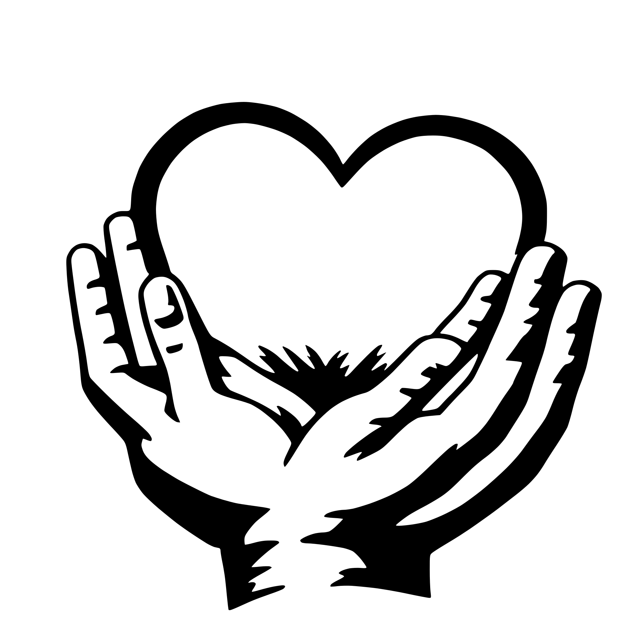 AI-generated SVG of 'sunrise heart hands'
