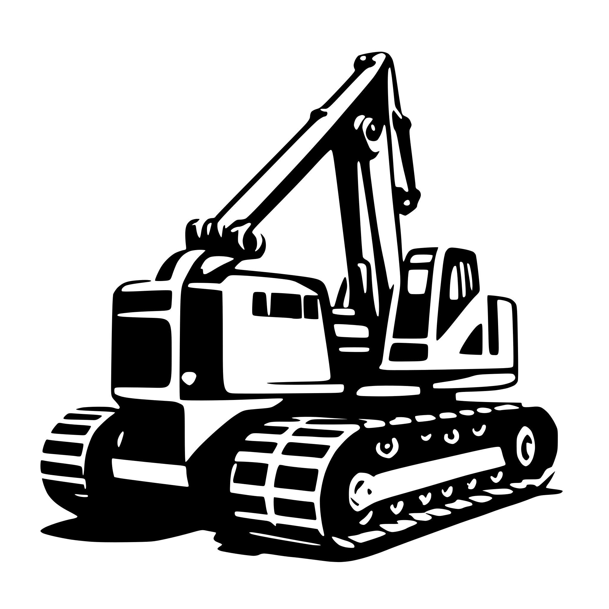 AI-generated SVG of a excavator