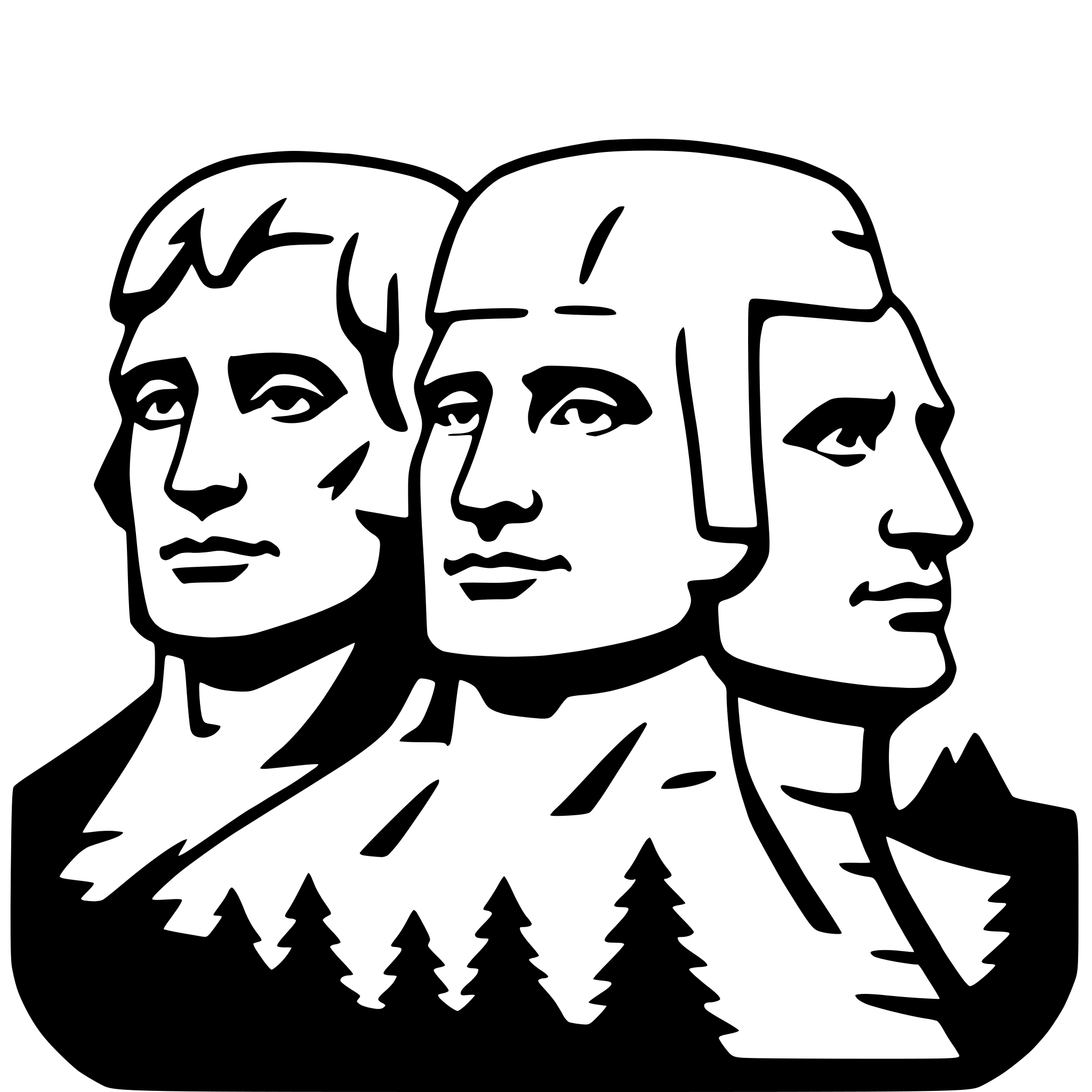 AI-generated SVG of a mount rushmore