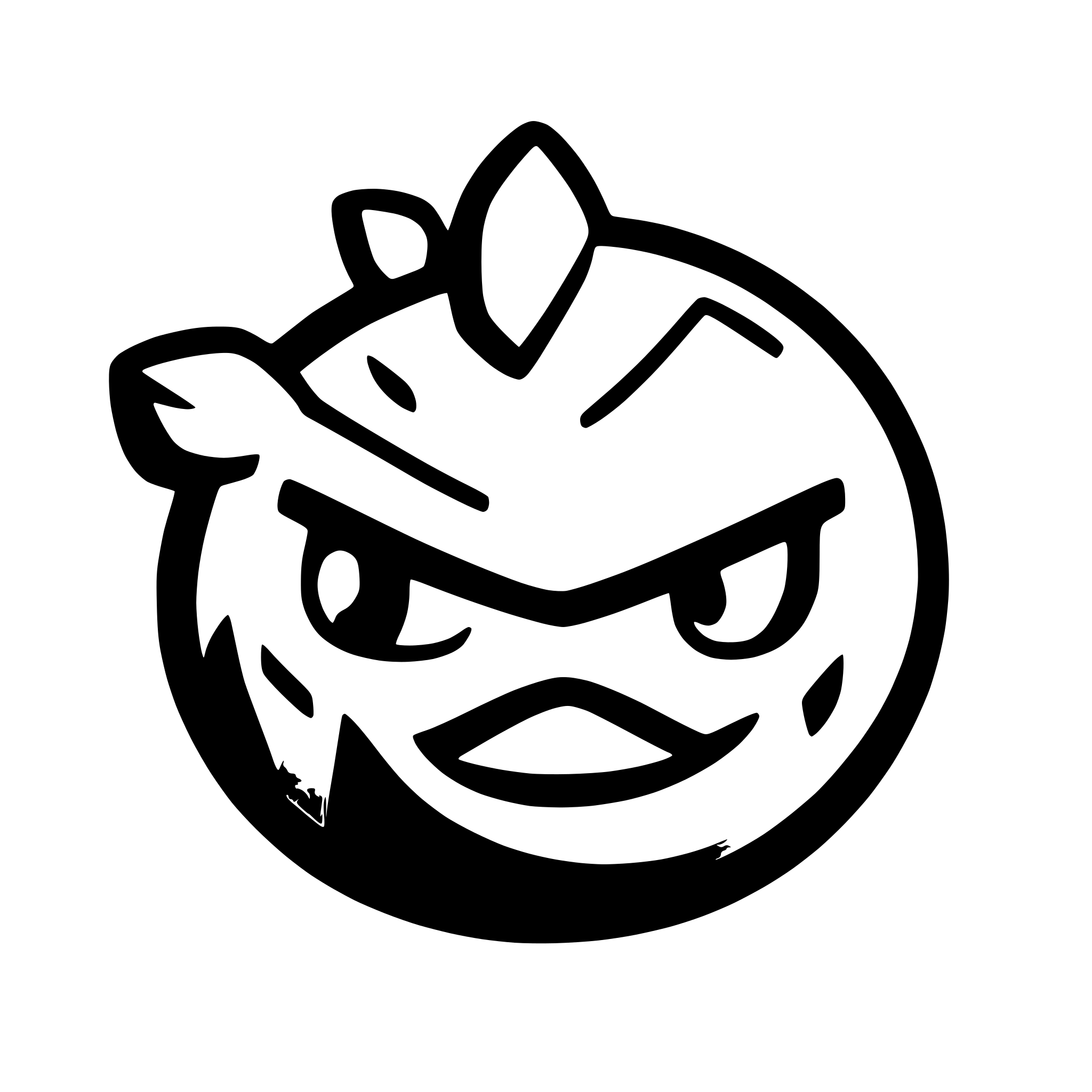 AI-generated SVG of a icon angry birds smile